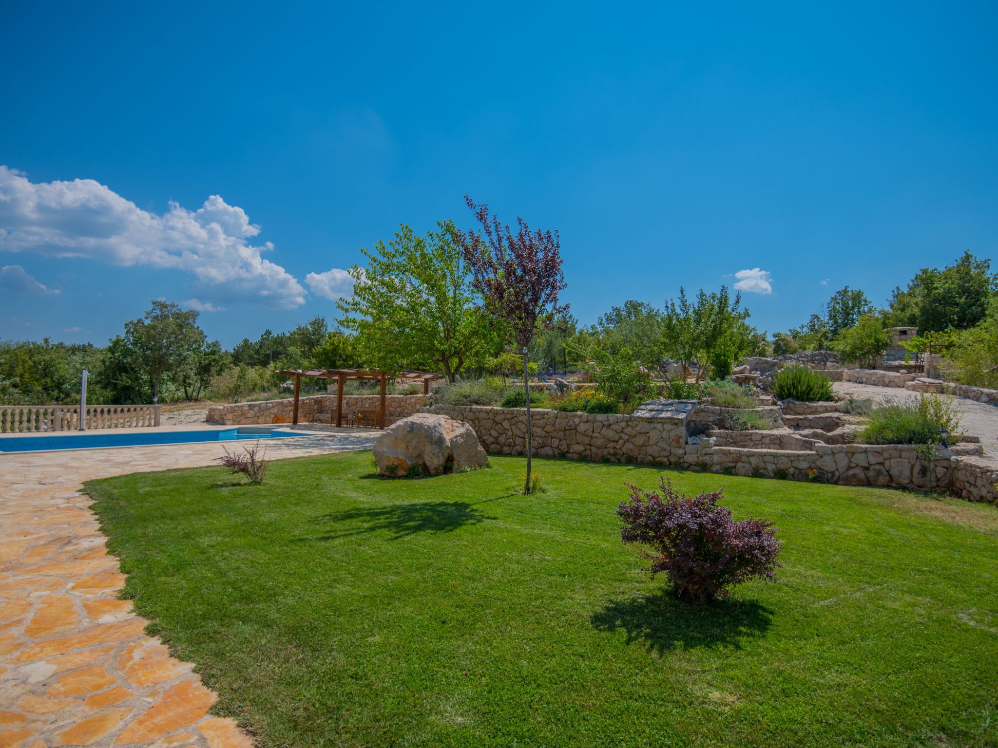 Freistehende Villa Iva Grubine mit Privatpool-Inside