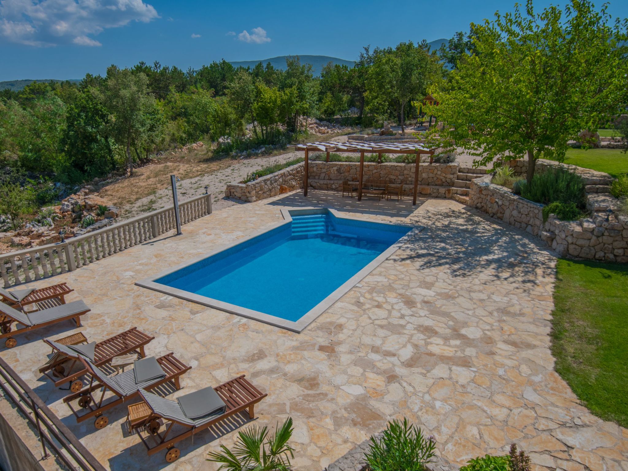 Freistehende Villa Iva Grubine mit Privatpool-Inside