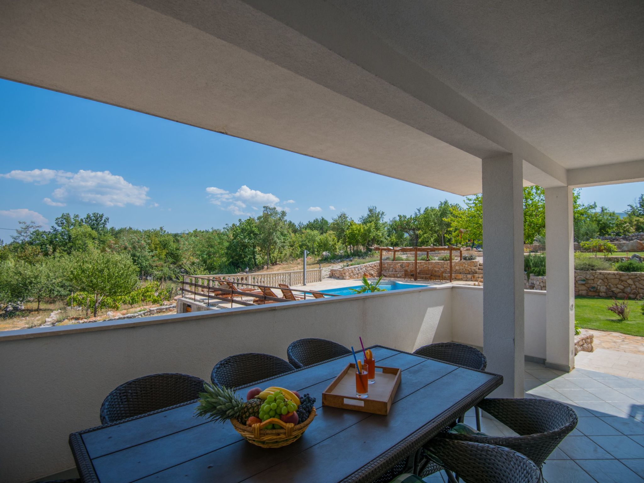 Freistehende Villa Iva Grubine mit Privatpool-Inside