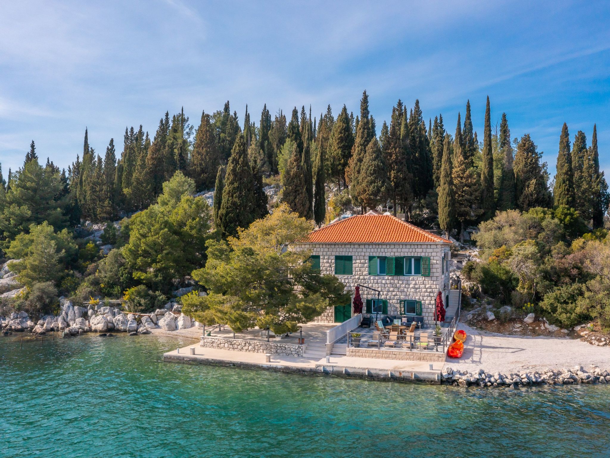Sonnenaufgang an der Adria - Strandhaus-Draußen