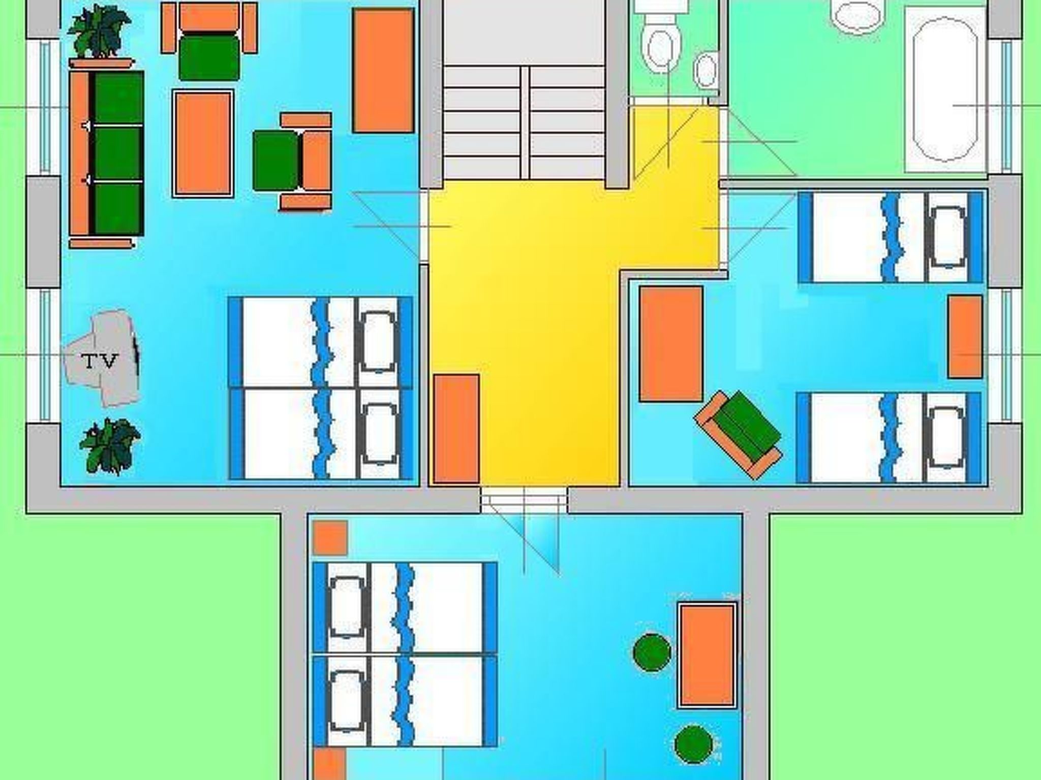 Wohnung mit Terrasse, Grill und Garten-Binnen