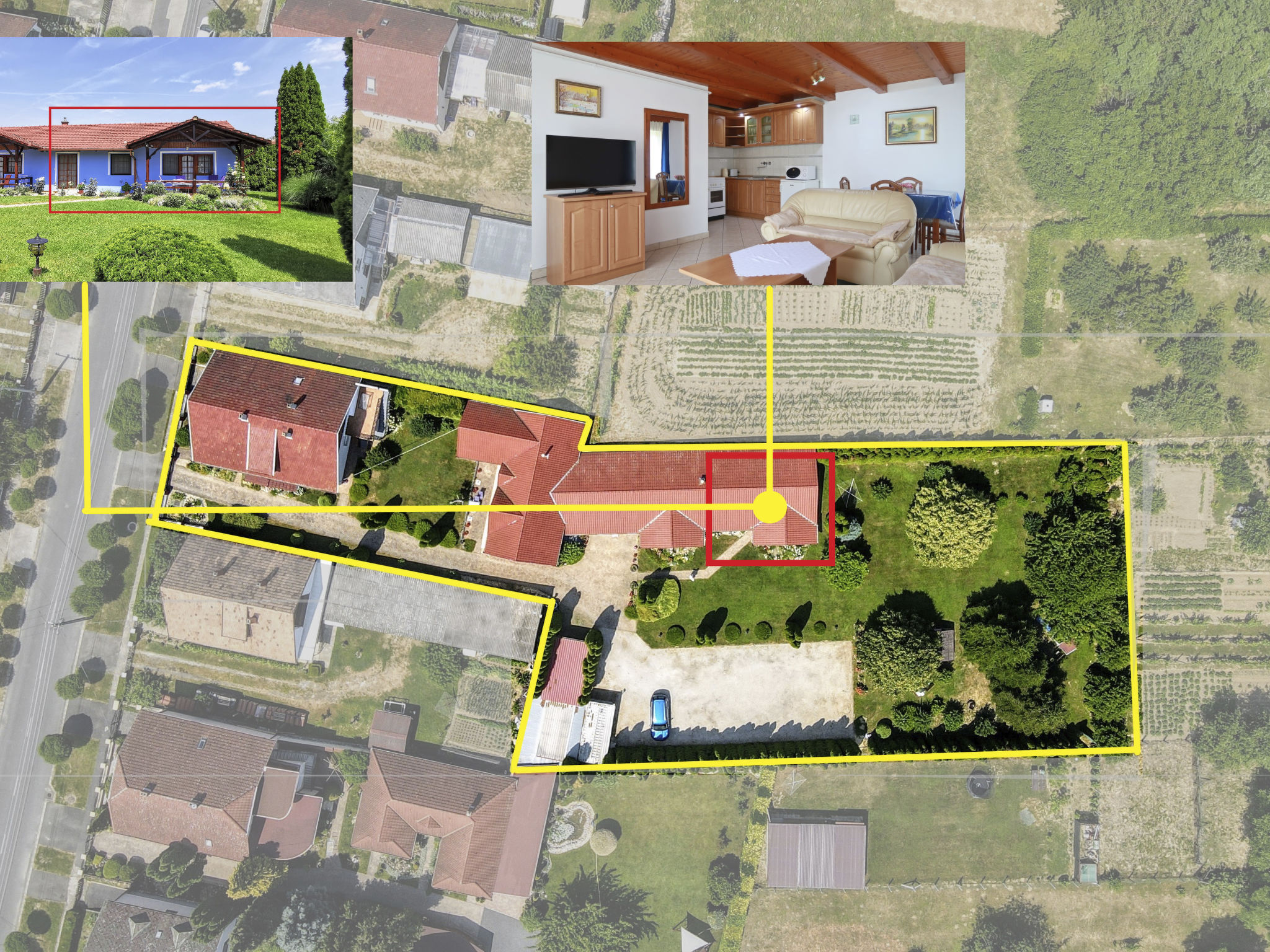 Bequem eingerichtete Wohnung mit großem Garten-Binnen