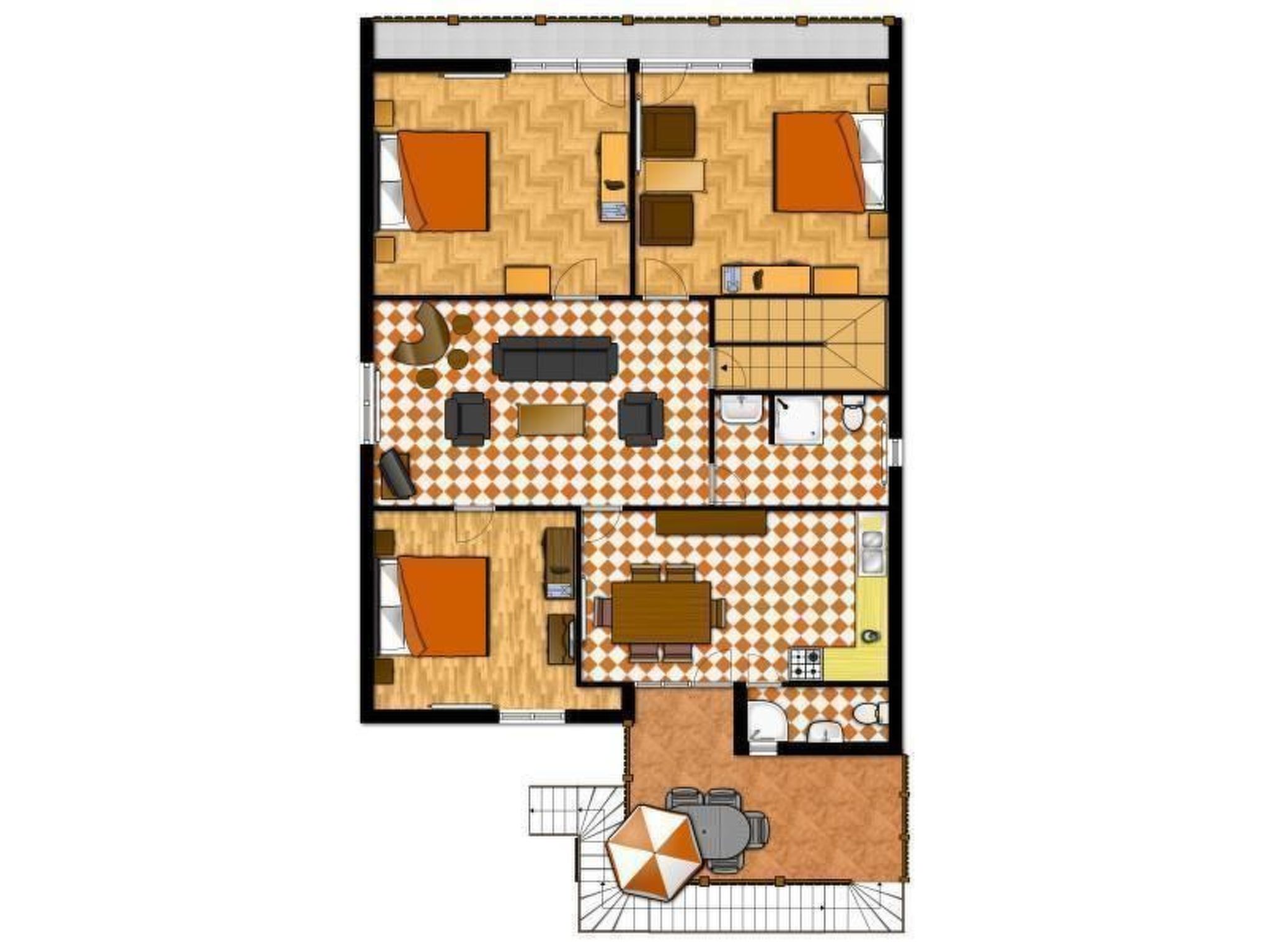 Große Ferienwohnung für 6 Personen-Binnen