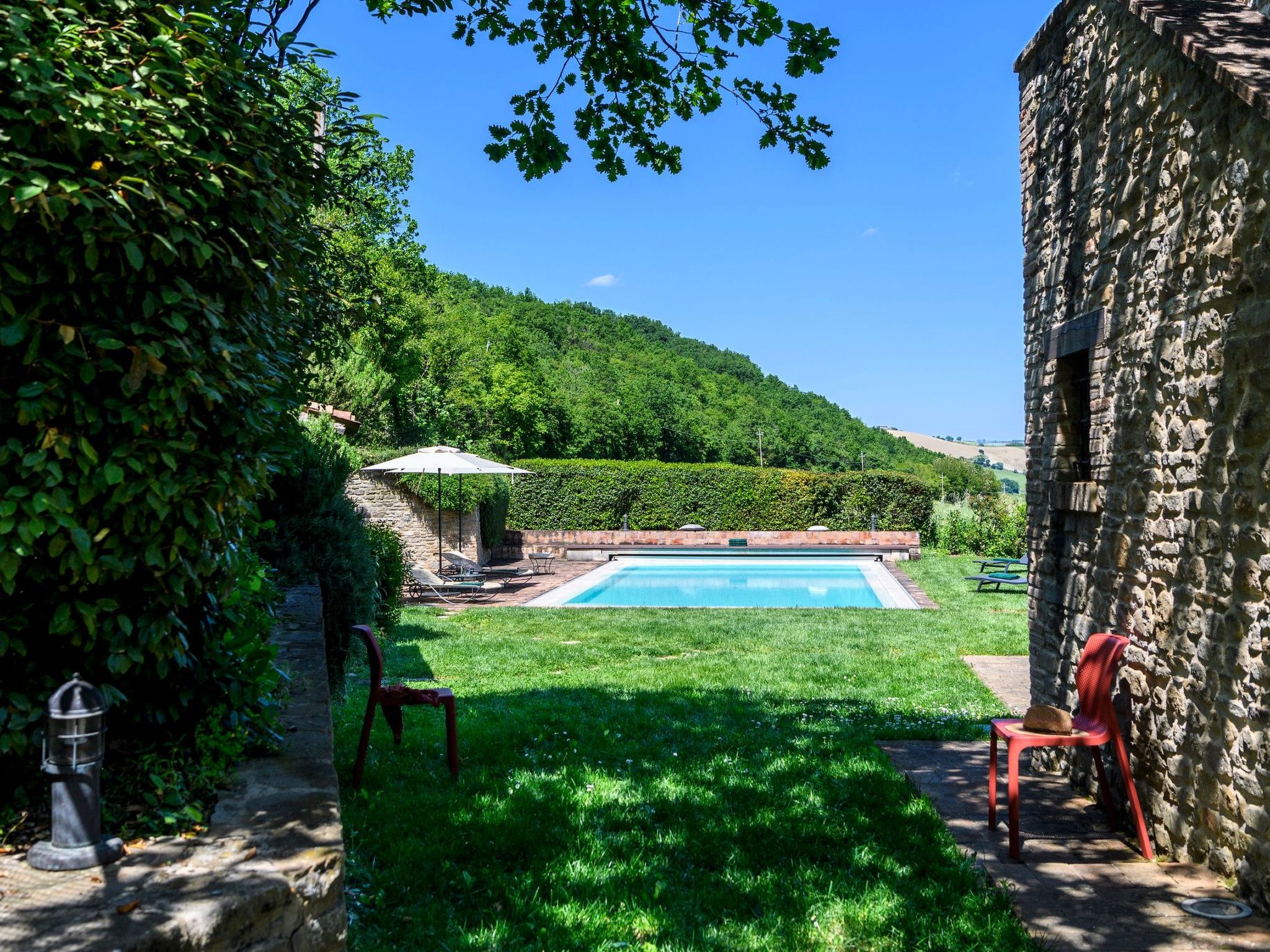 Ca Seppe Marche Ferienvillen, privater Pool-Binnen