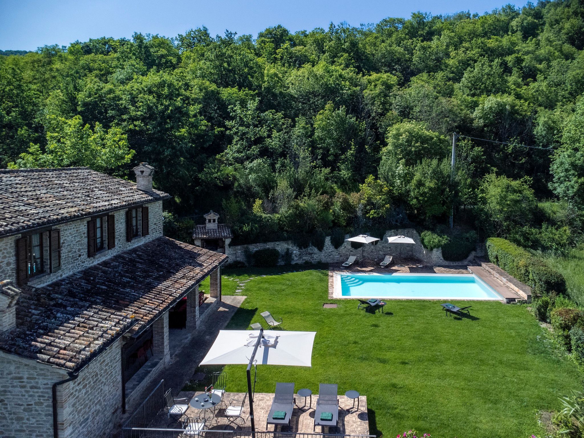 Ca Seppe Marche Ferienvillen, privater Pool-Binnen