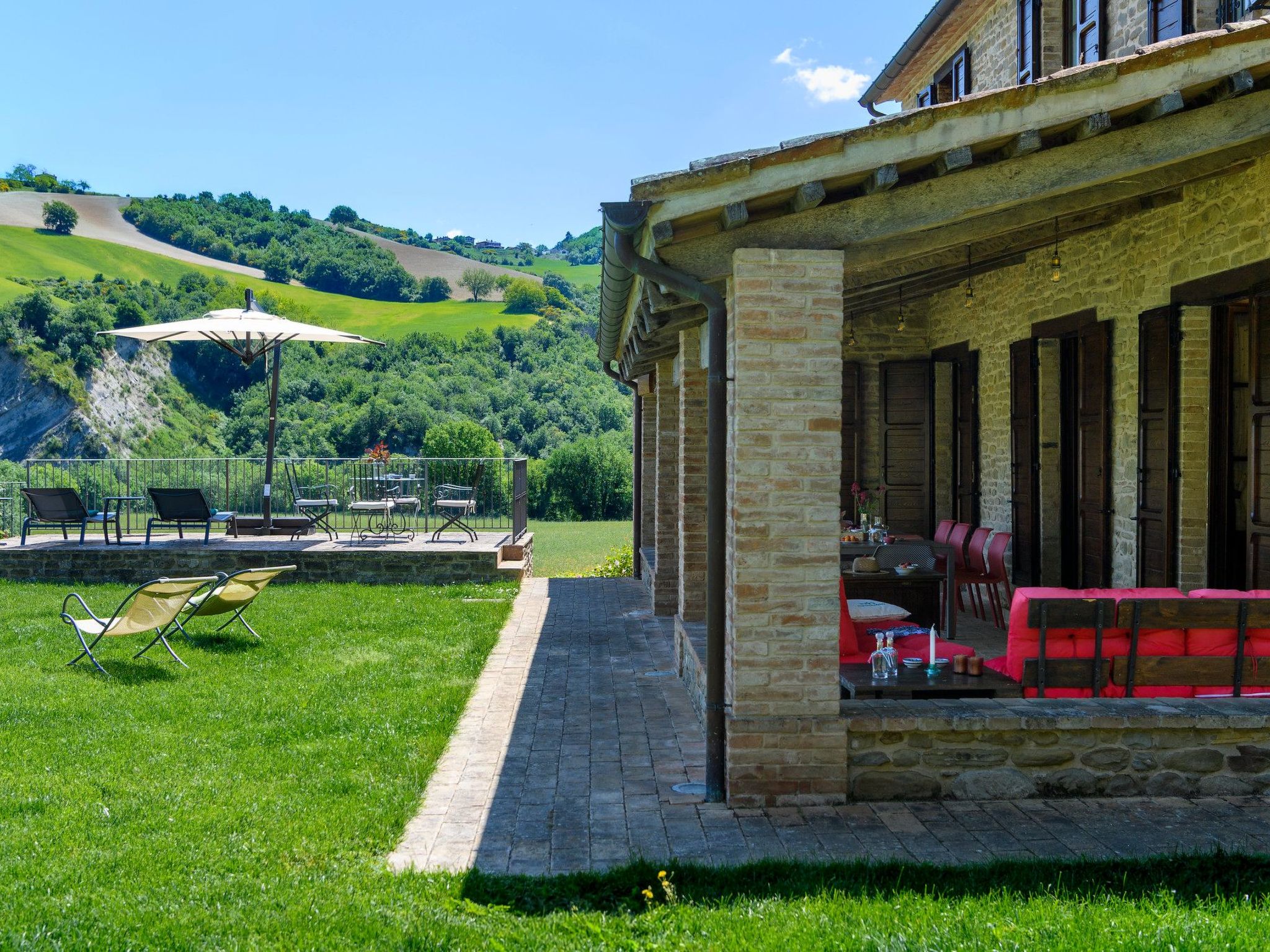 Ca Seppe Marche Ferienvillen, privater Pool-Binnen