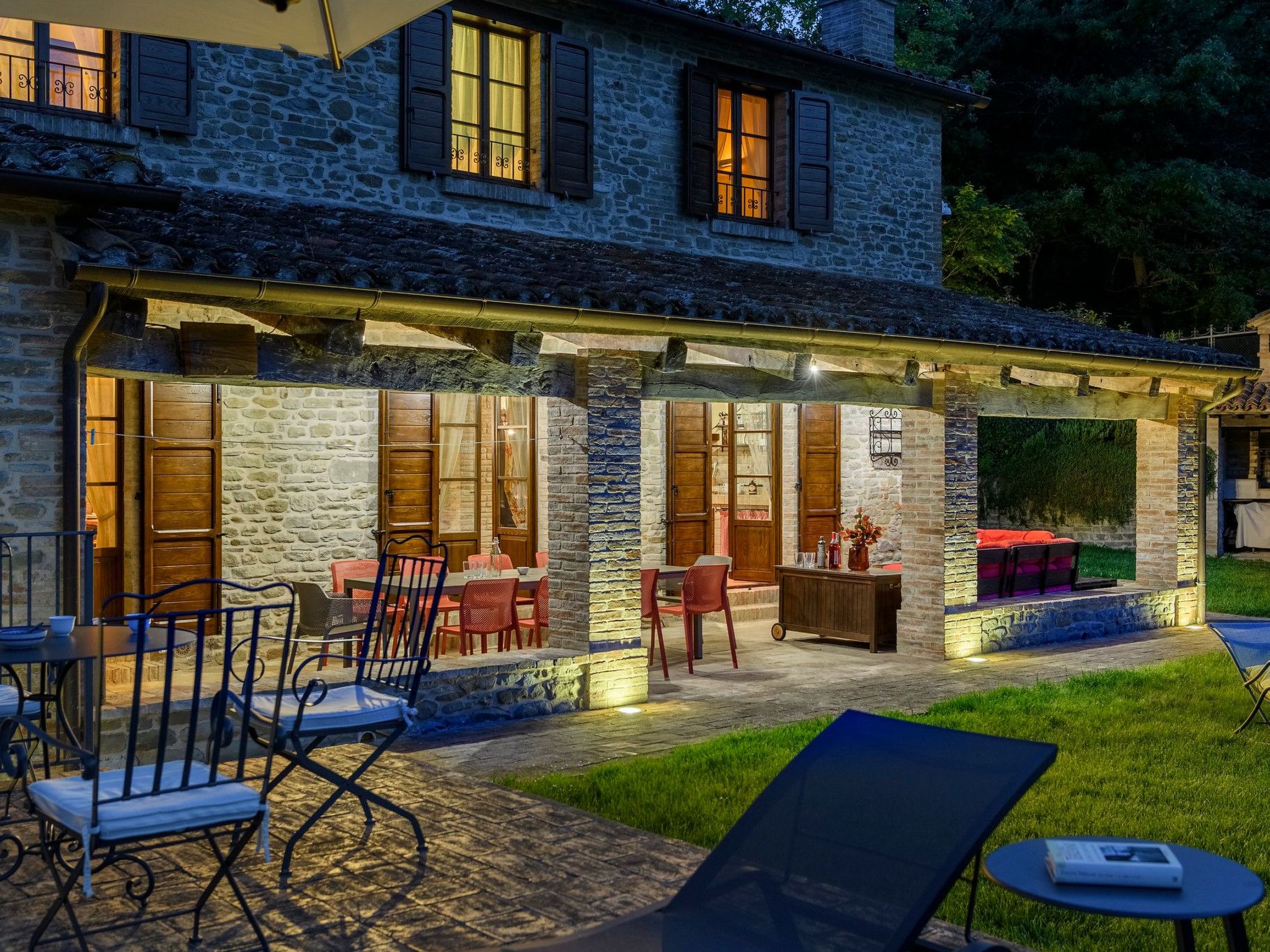 Ca Seppe Marche Ferienvillen, privater Pool-Binnen