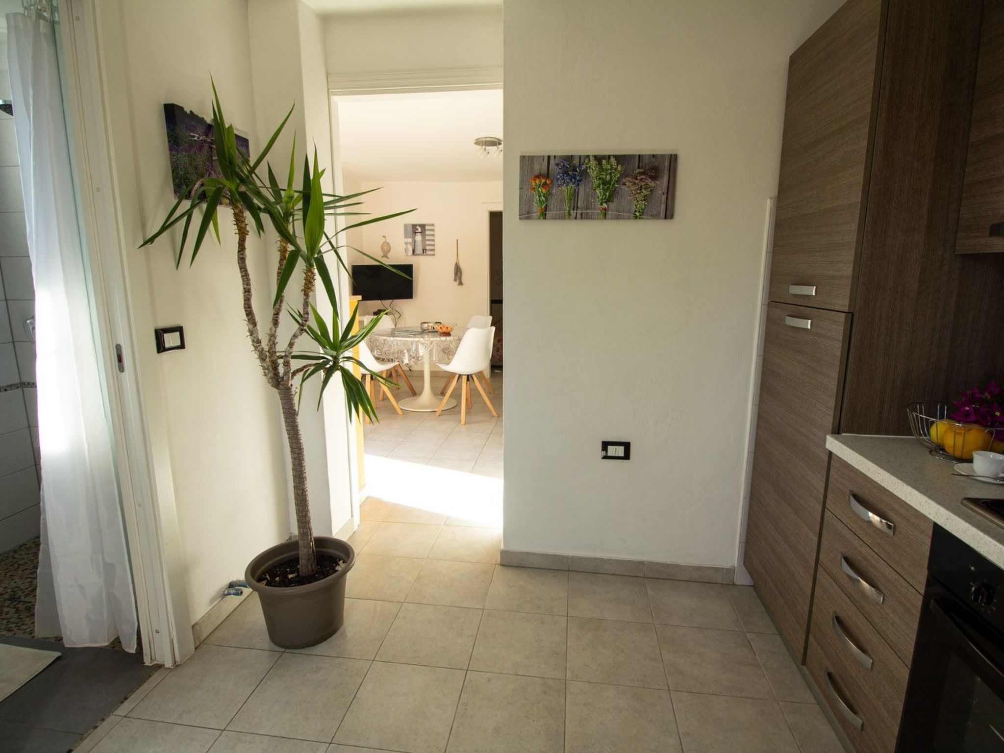 Komfortable Ferienwohnung in Cervo mit Garten-Dedans