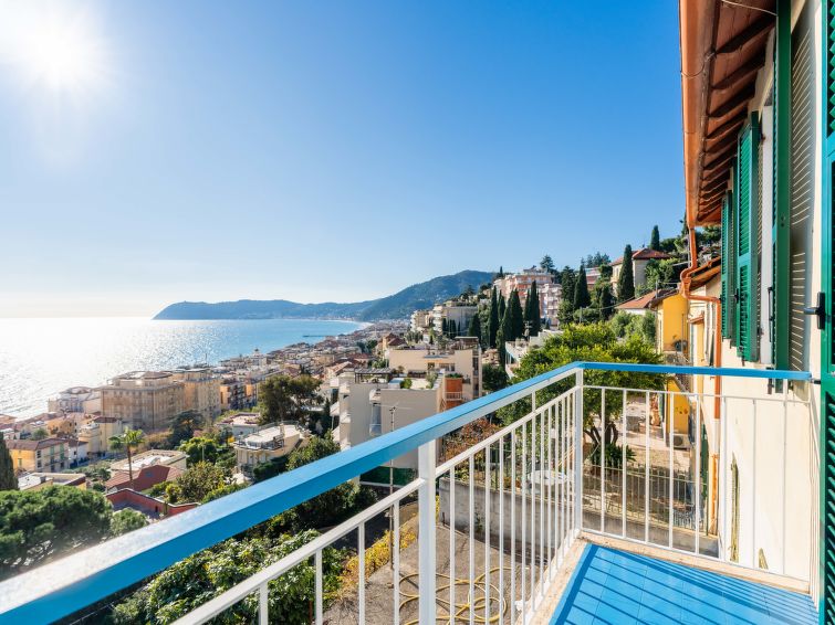 Zeezicht bij vakantiehuis Belvedere in Alassio voor 5 personen in Alassio