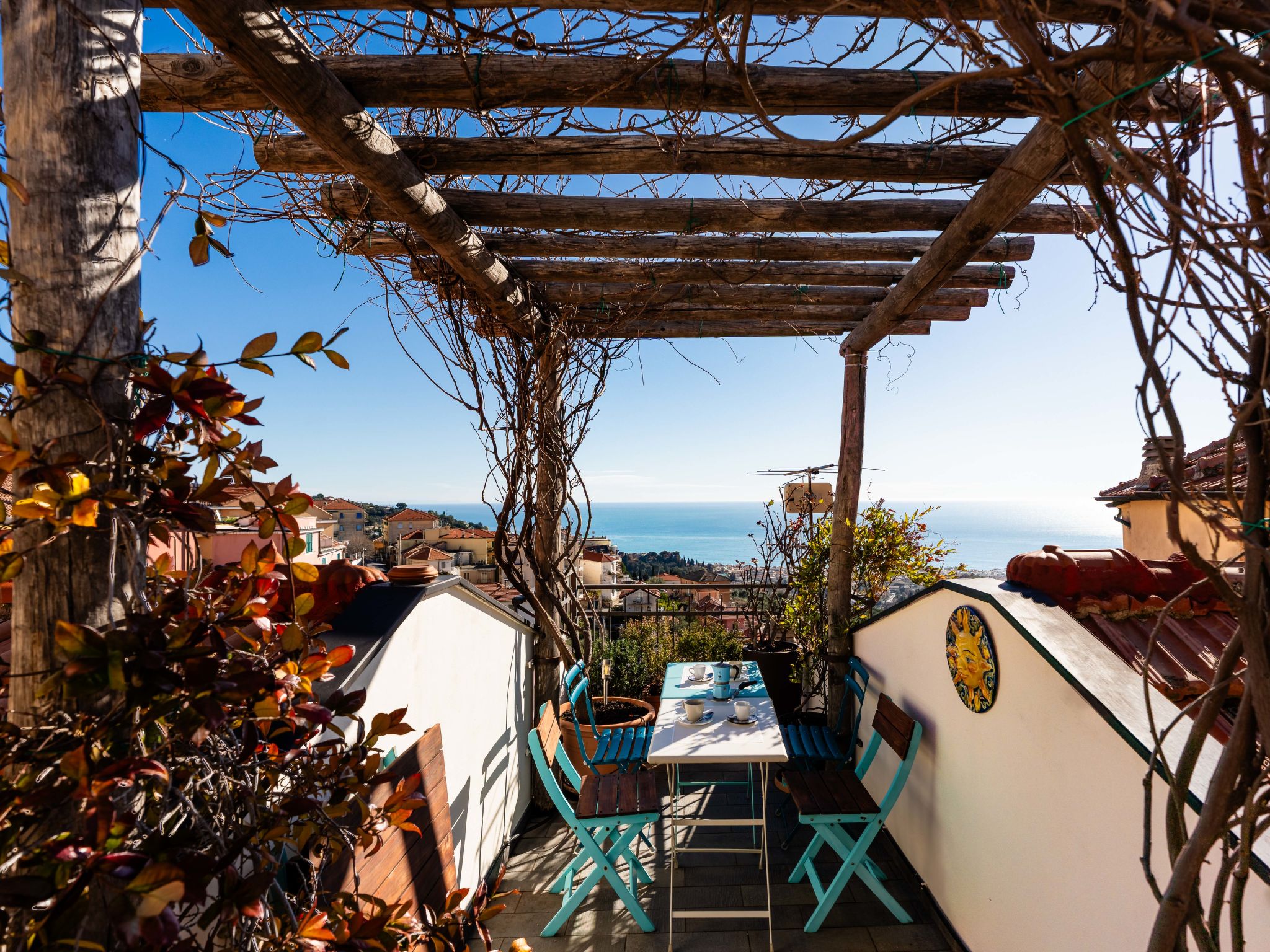 Terrazza con glicine