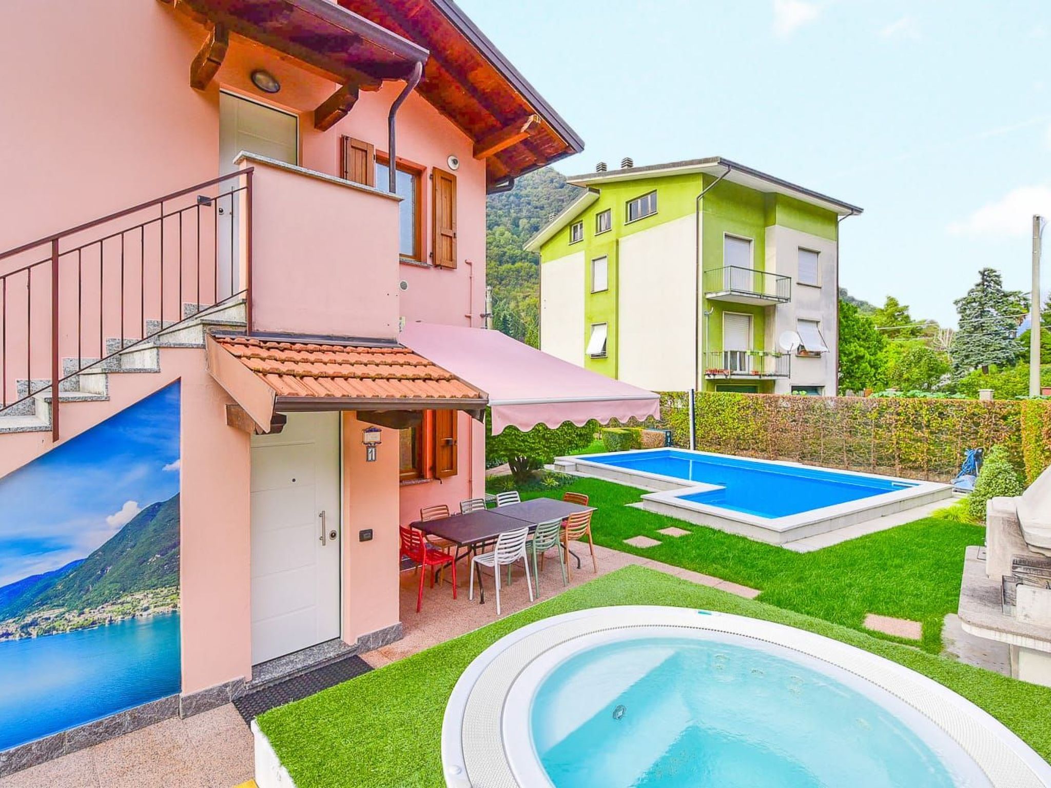 Jane e Jolie Haus privates Schwimmbad und Jacuzzi-Binnen