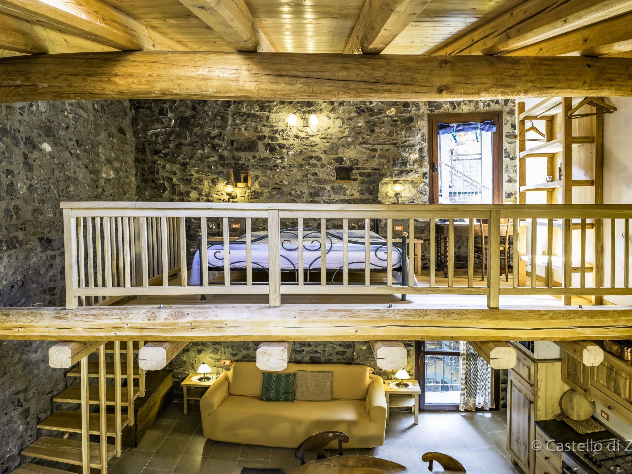 Studio-Apartment mit Zwischengeschoss in einem historischen Gebäude in Zorzino-Binnen