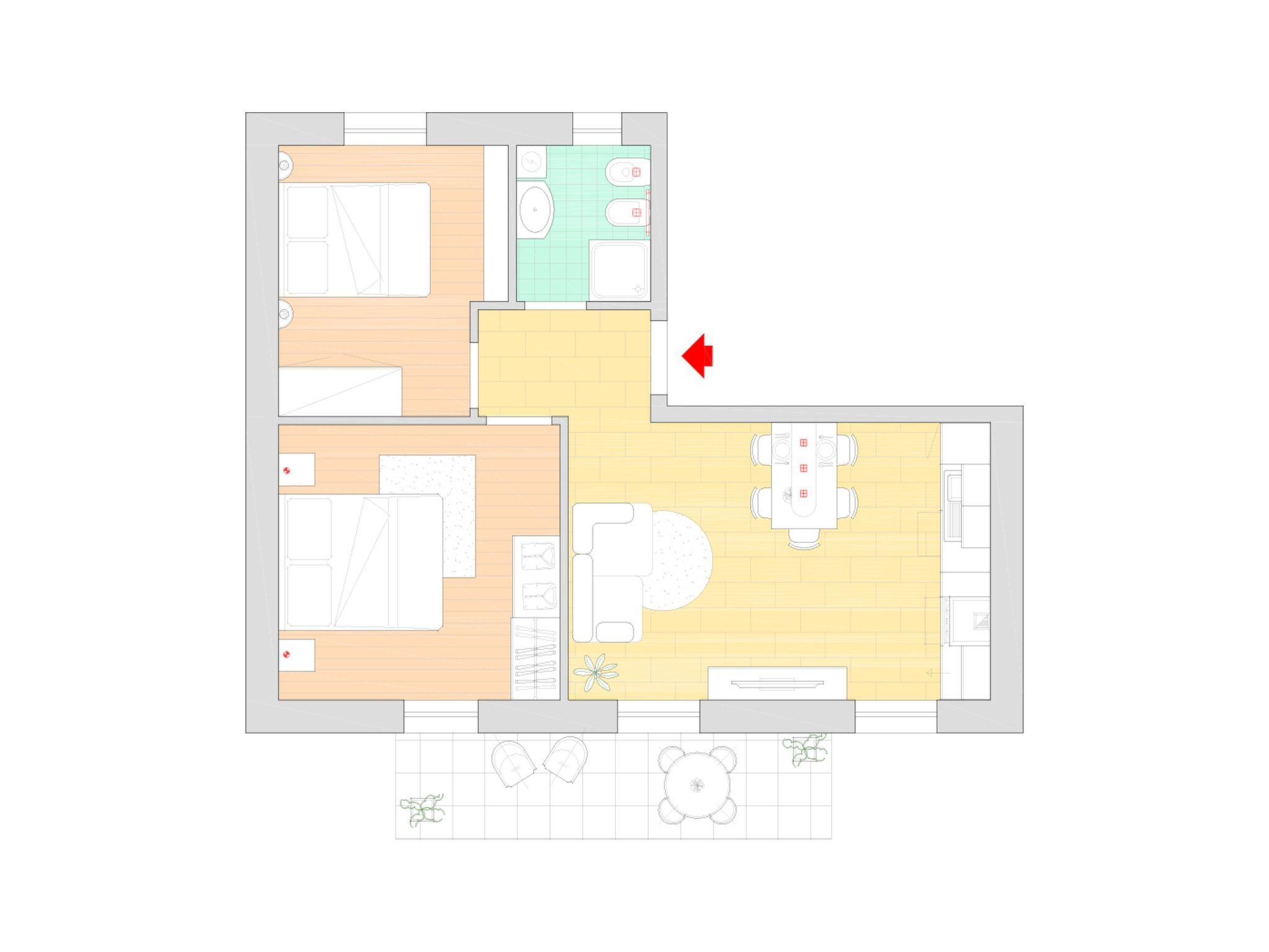 Wohnung 'Abstieg zum See' mit Wasserblick-Binnen