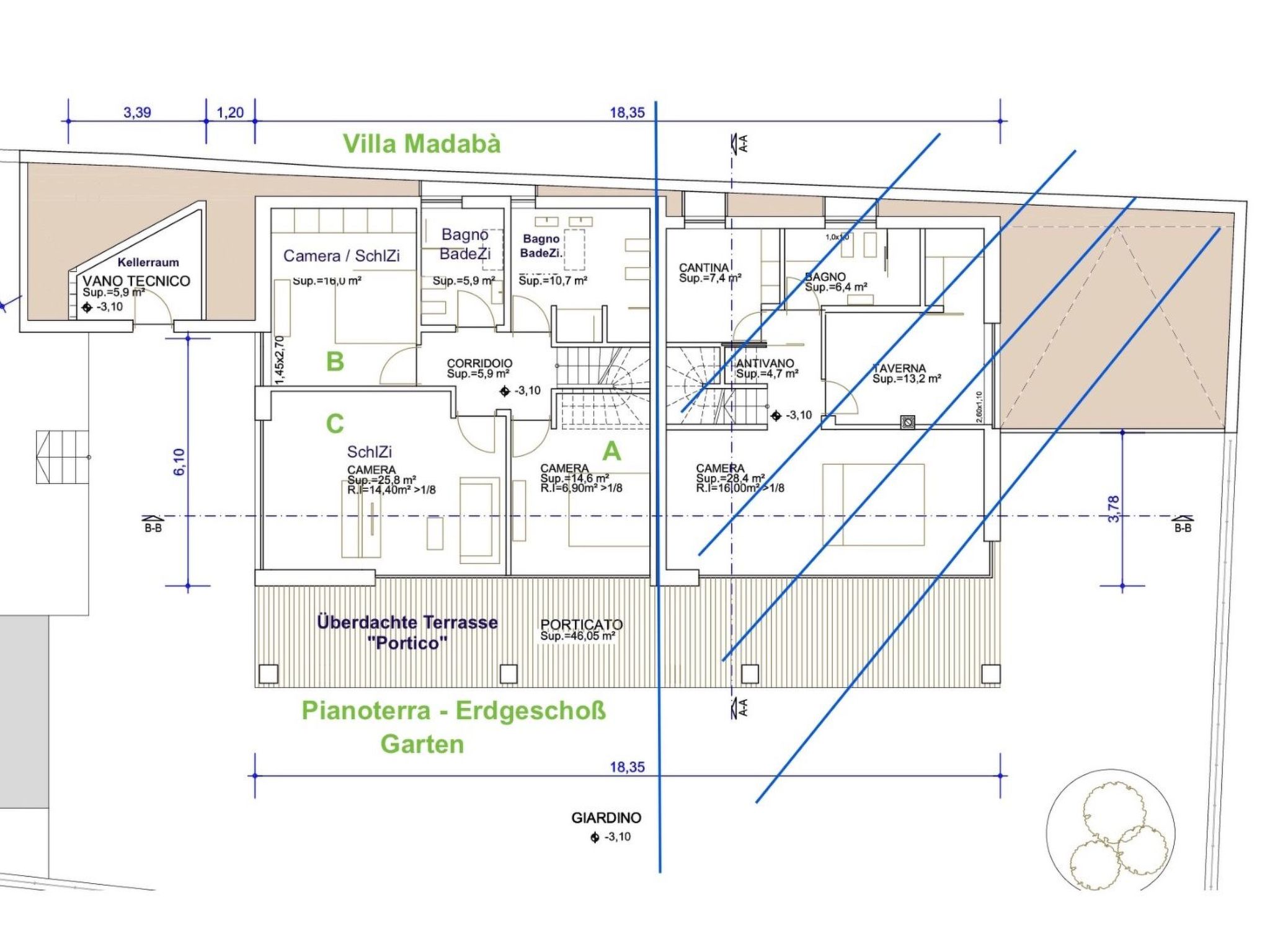 Ferienvilla 'Madabà' mit Blick aufs Wasser-Binnen