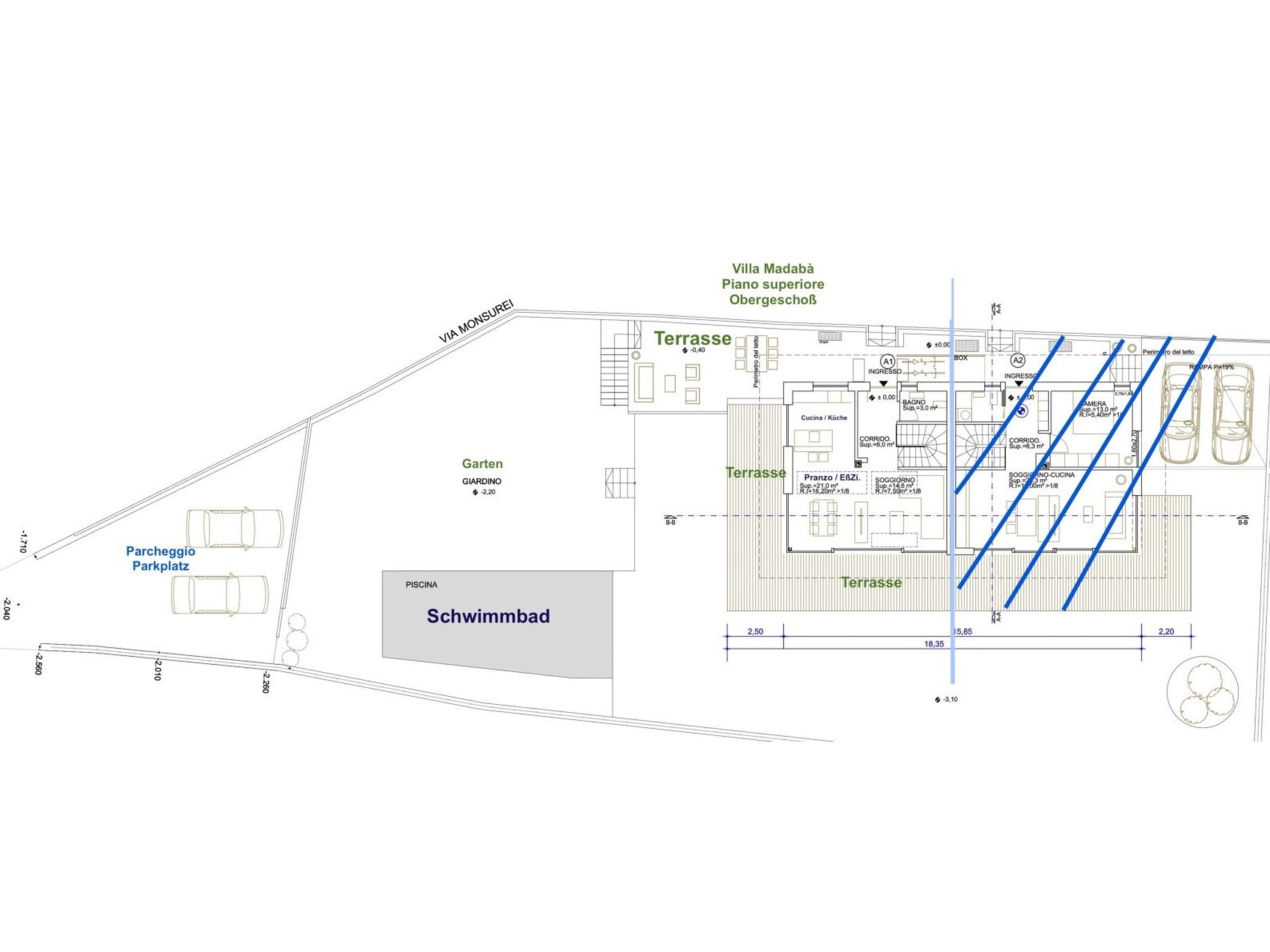 Ferienvilla 'Madabà' mit Blick aufs Wasser-Binnen