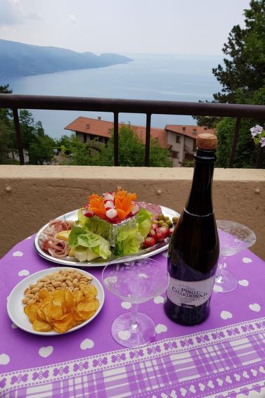 Sfeervol appartement met terras en panoramisch uitzicht op het Gardameer in Manerba del Garda