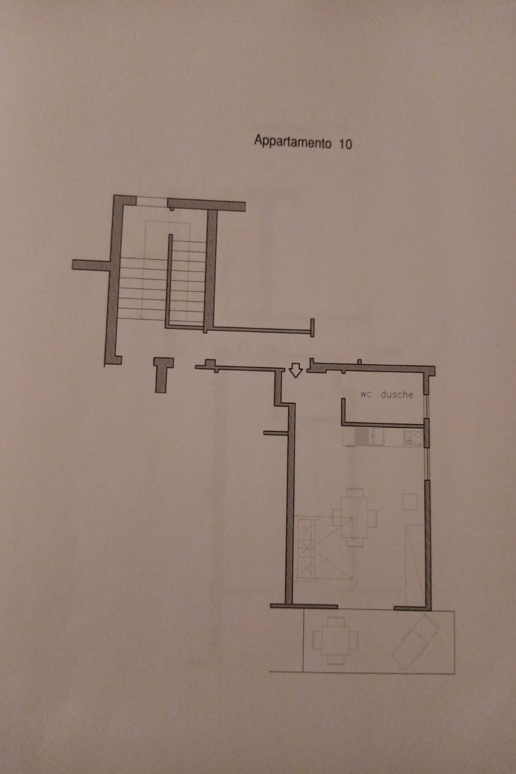 Einzimmerwohnung mit Wasserblick-Binnen