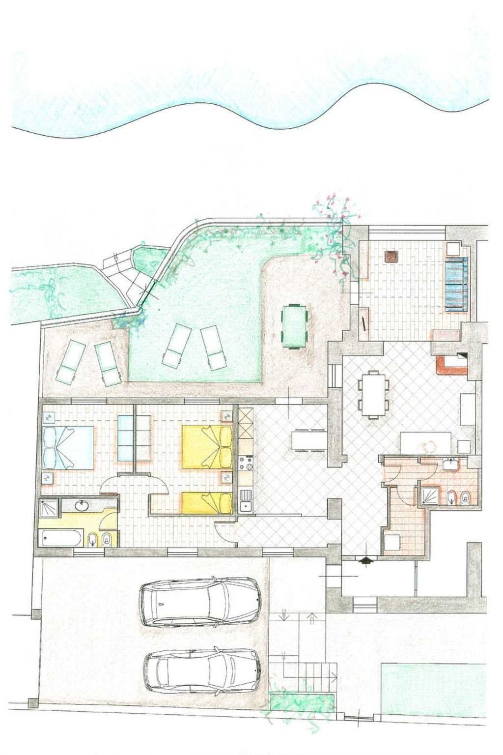 Wohnung 'Beach House' mit Wasserblick-Binnen