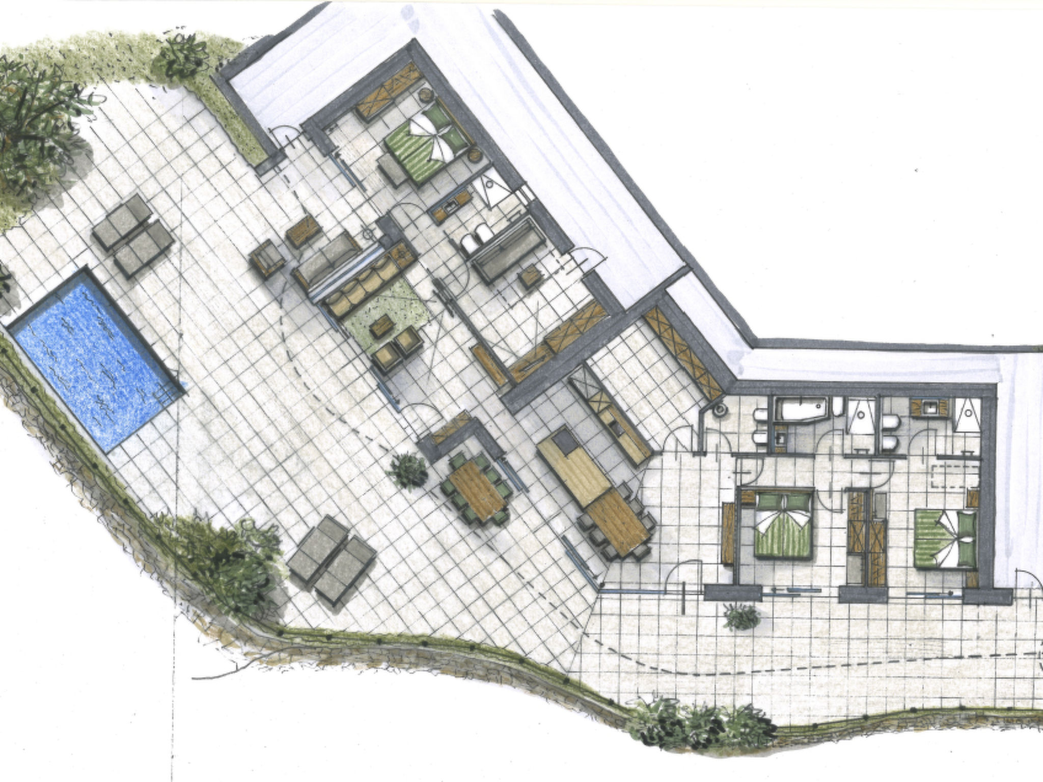 Alleinstehende Villa mit Pool und Traumaussicht-Inside