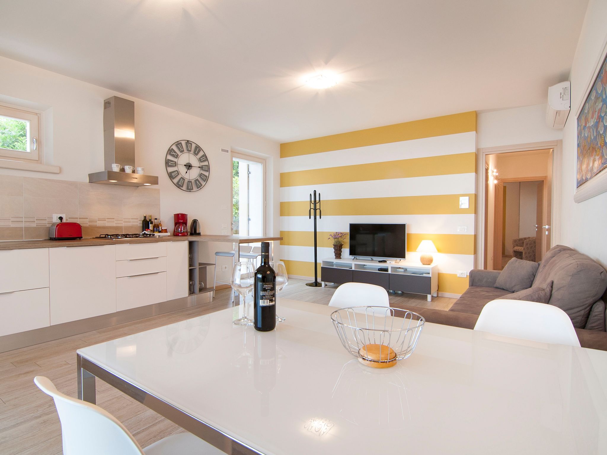 Flacher Sonnenuntergang-Dedans