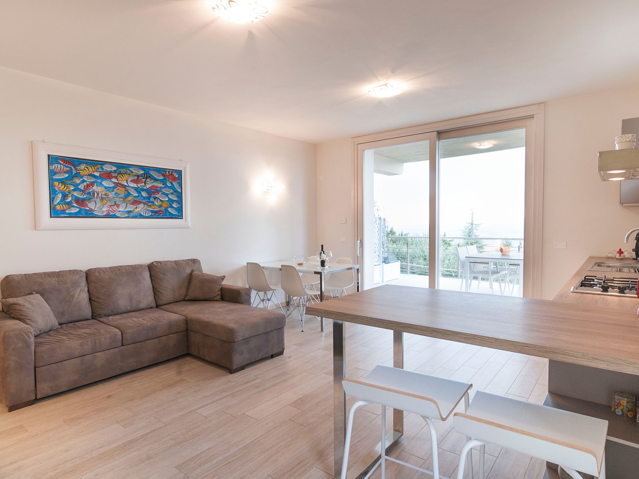 Flacher Sonnenuntergang-Dedans