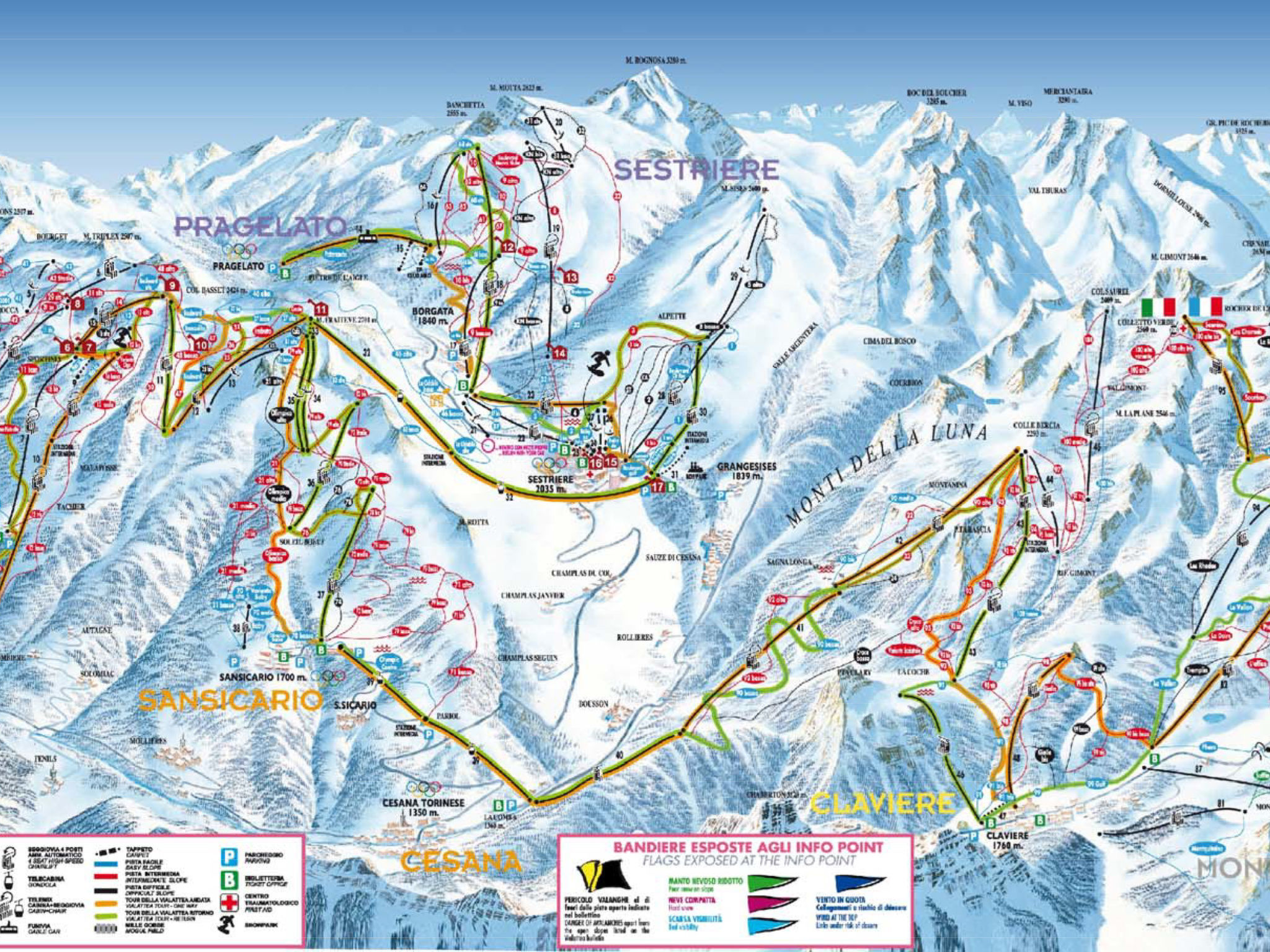 Teleo Vacanze - Olympisches Dorf Sestriere-Omgeving