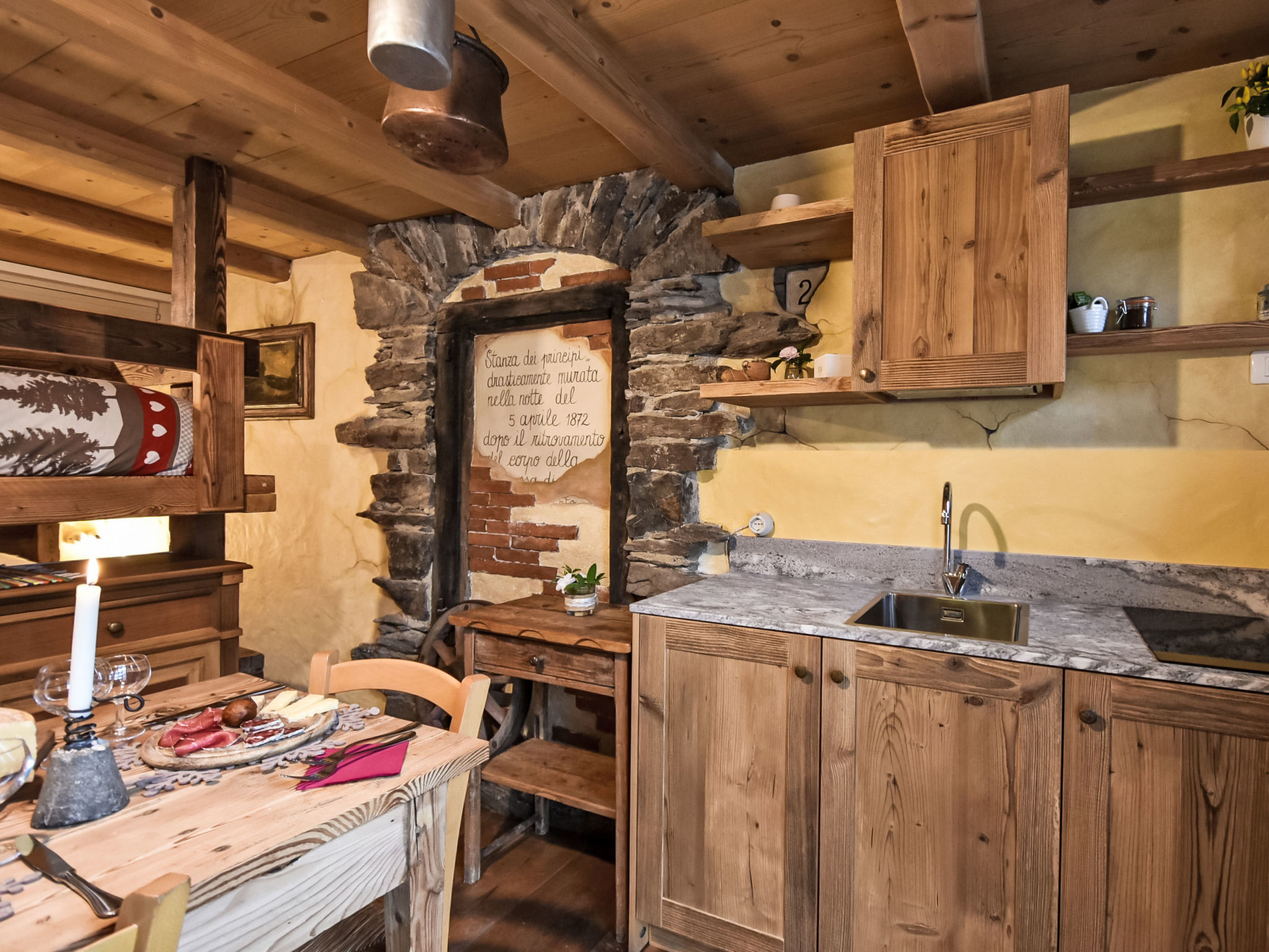 Appartement La Cà Vegia – Cuisine et coin repas, photo 4 sur 40