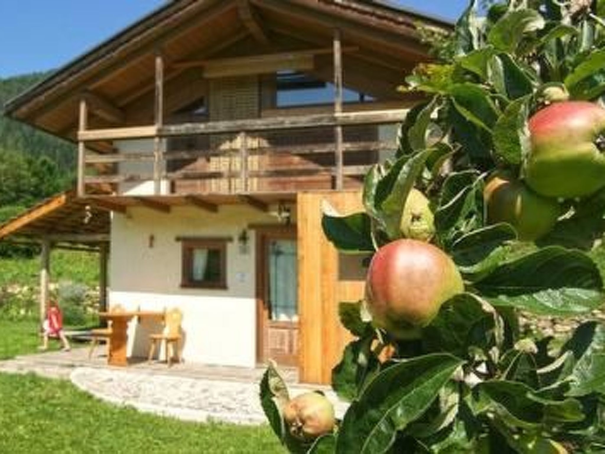 Romantisches Chalet in den Wiesen der Dolomiten-Binnen