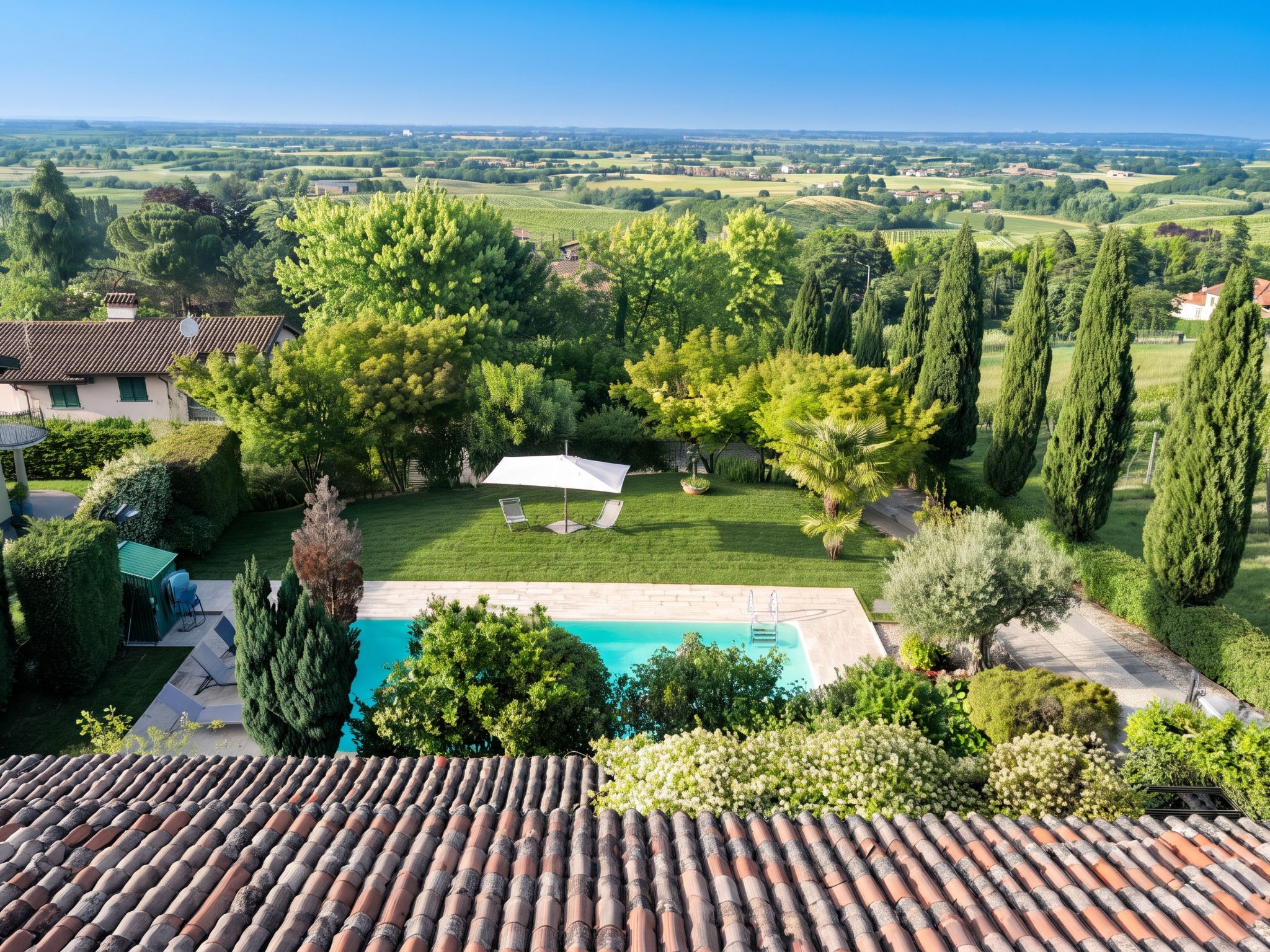 Villa Ca' del Vento – Vue aérienne, photo 43 sur 46