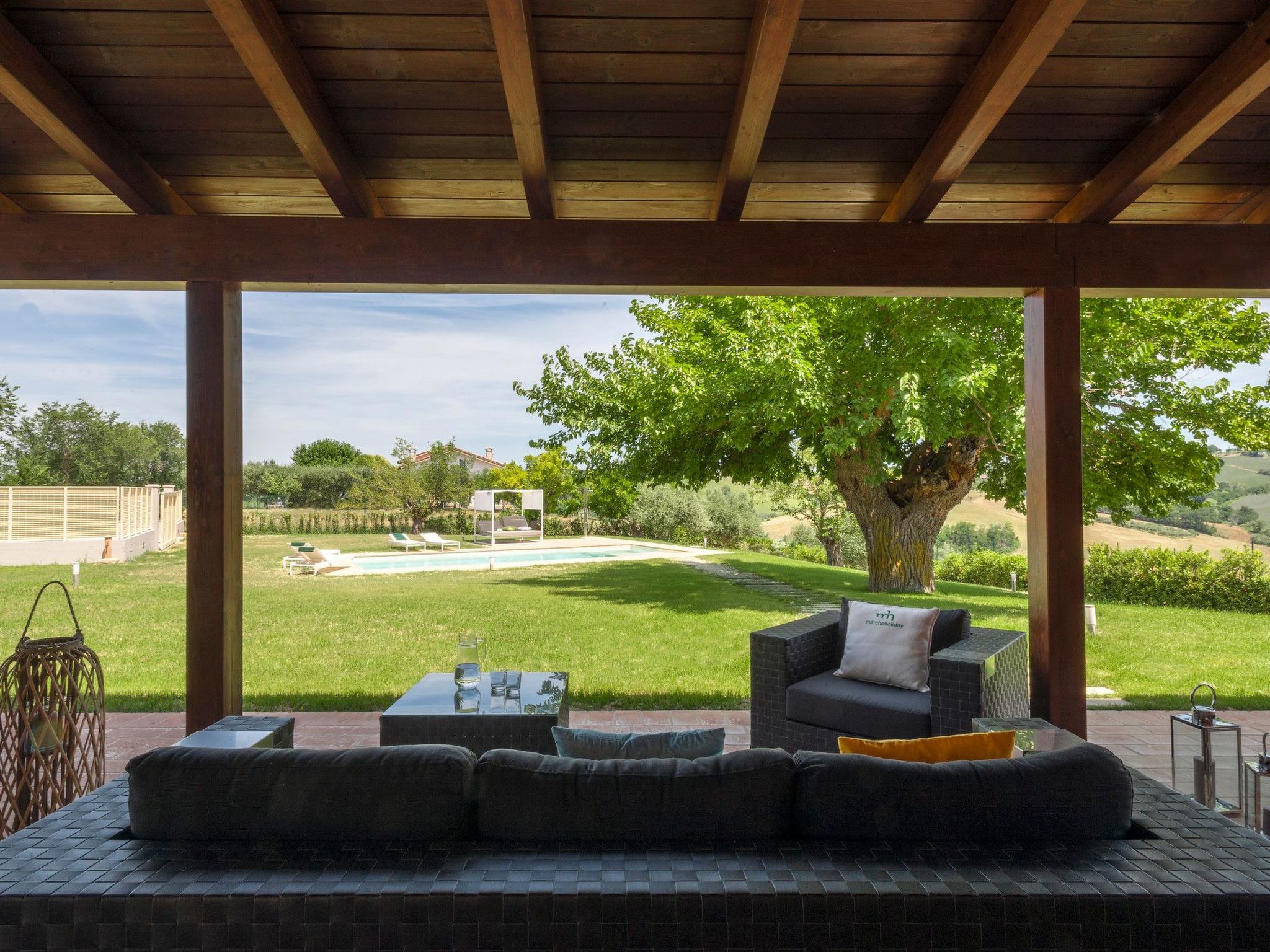 Villa Traiani, Marken Urlaub, privater Pool-Dedans