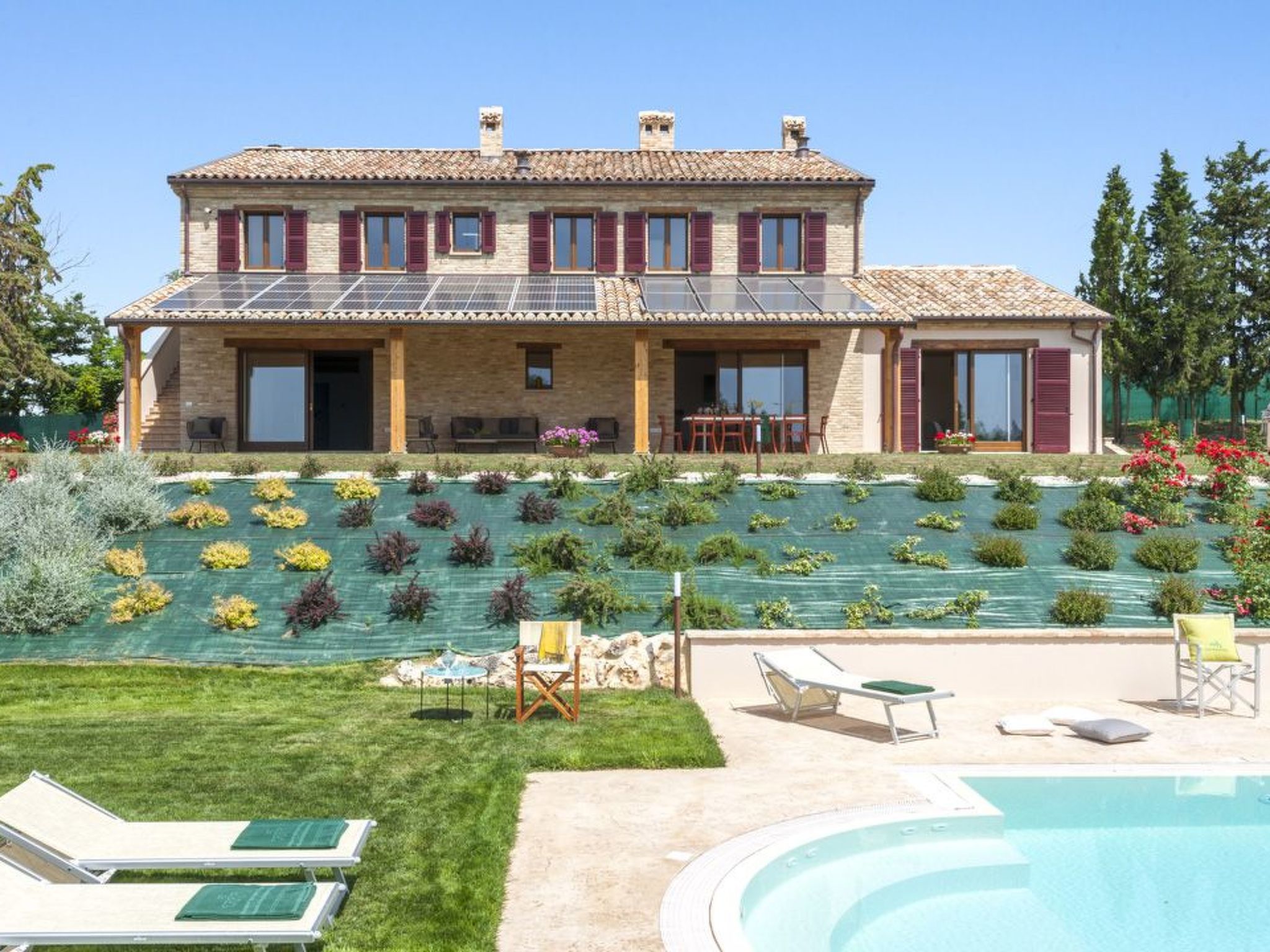 Villa i Gelsi Marche Urlaub, privater Pool-Binnen