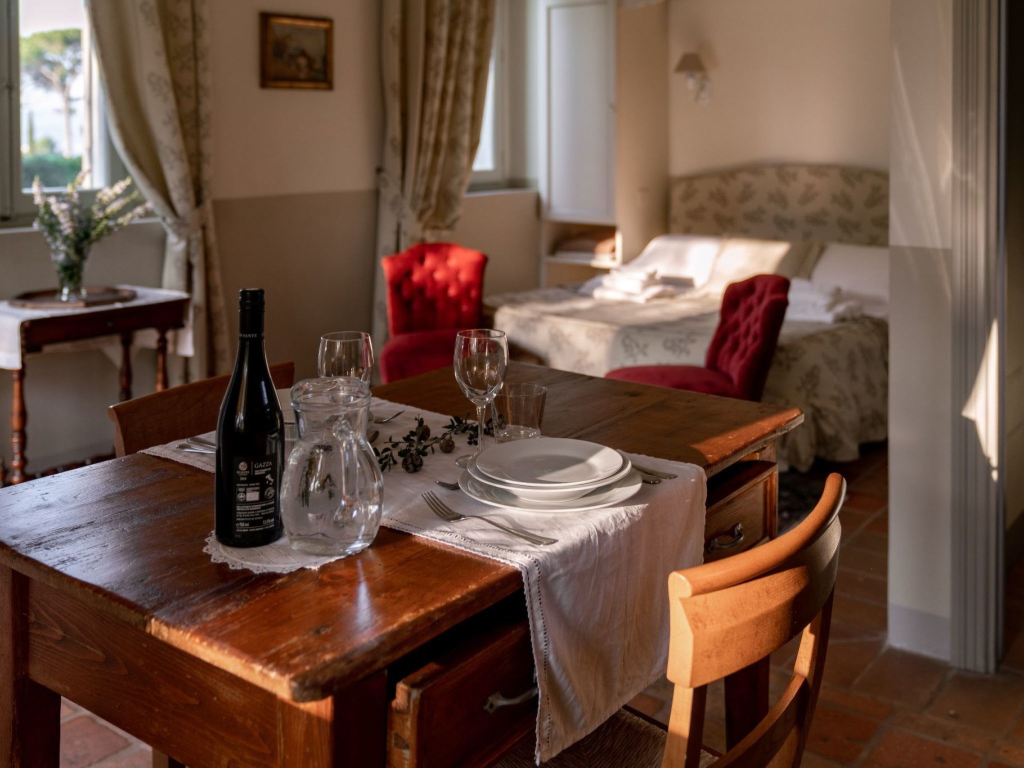 Studio-Apartment mit Sommerpool, Garten und Aussicht-Binnen