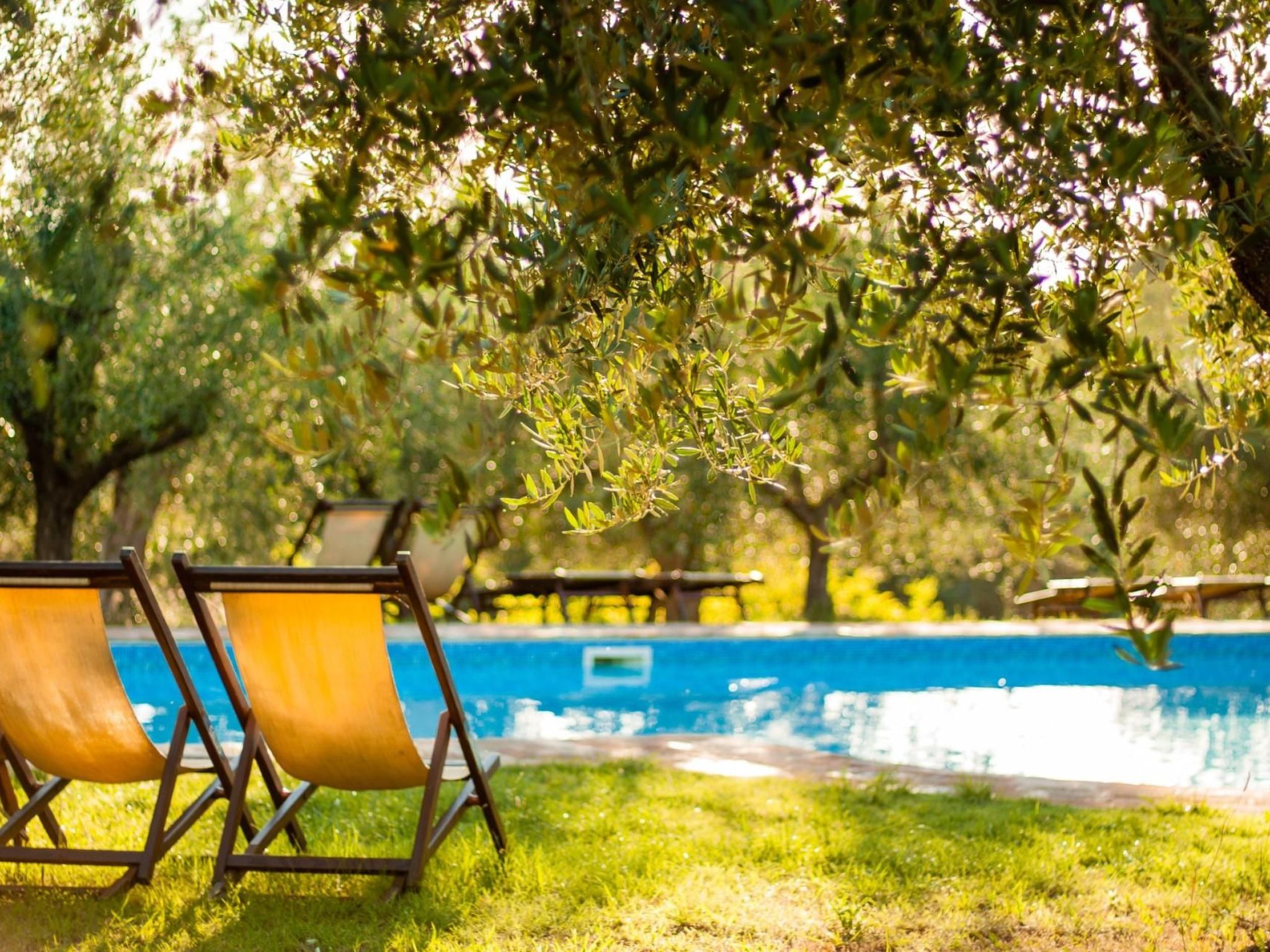 Studio-Apartment mit Sommerpool, Garten und Aussicht-Binnen