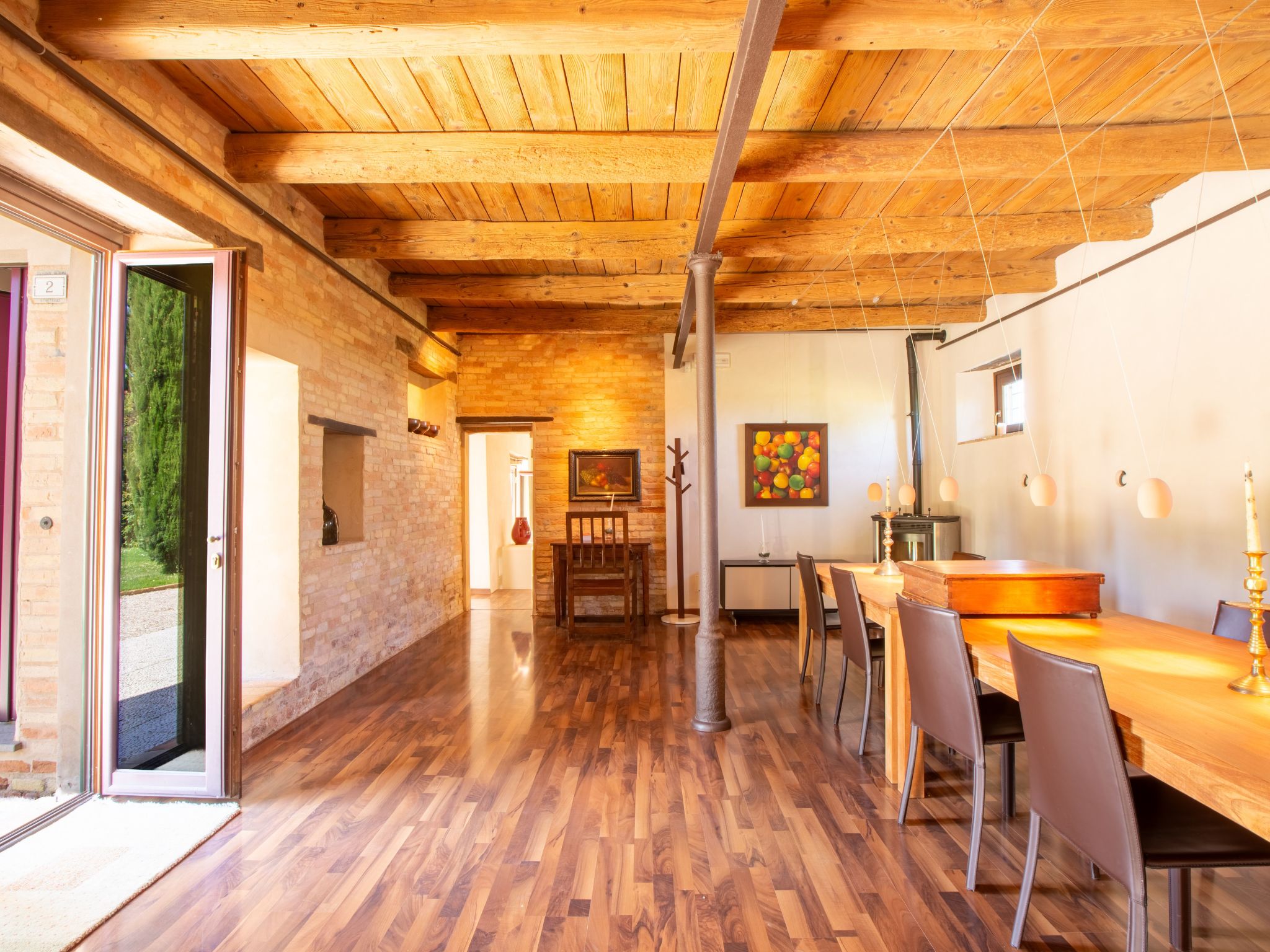 Villa Gelso mit Pool, Sauna und atemberaubender Aussicht-Dedans