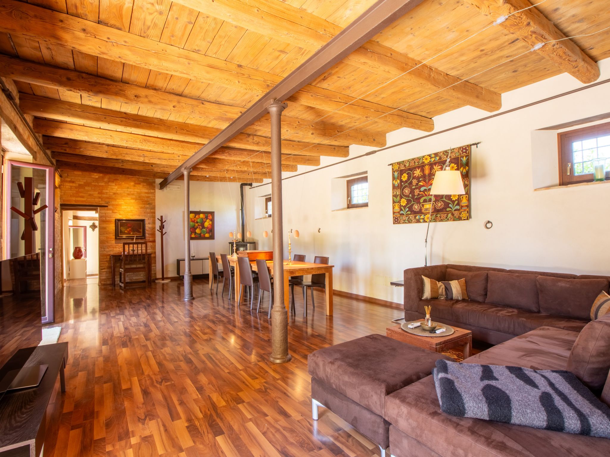 Villa Gelso mit Pool, Sauna und atemberaubender Aussicht-Dedans