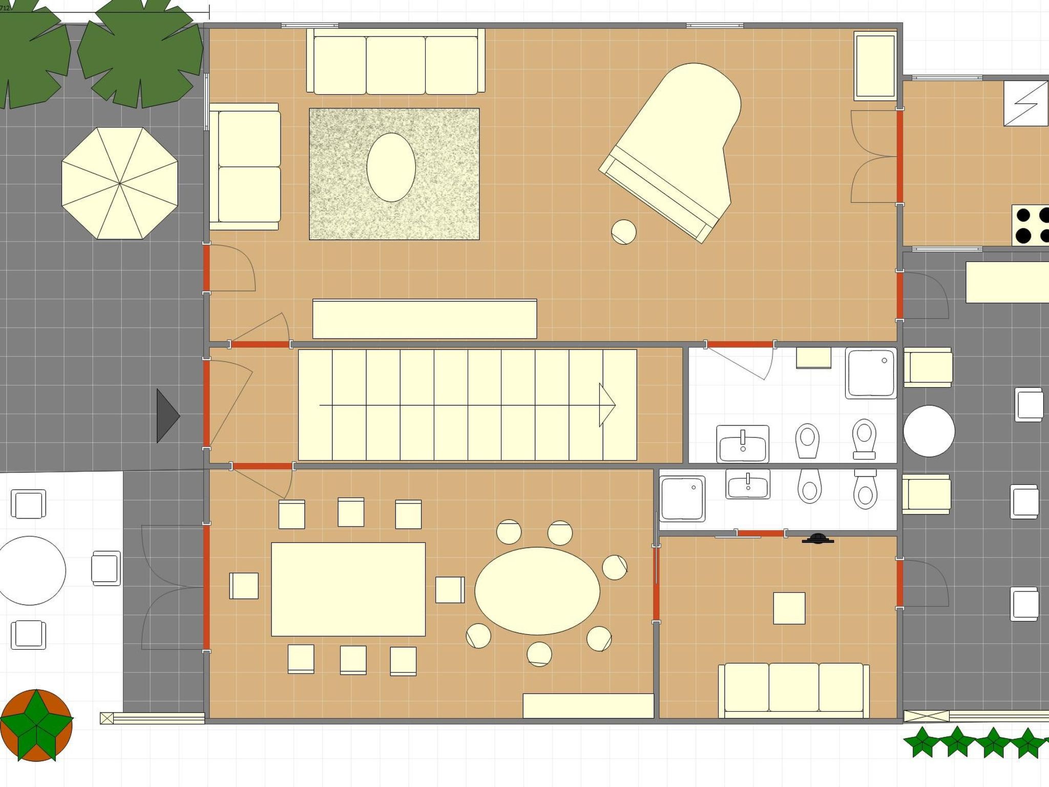 Haus der Musik 270m Veranda, Garten und Pool-Binnen