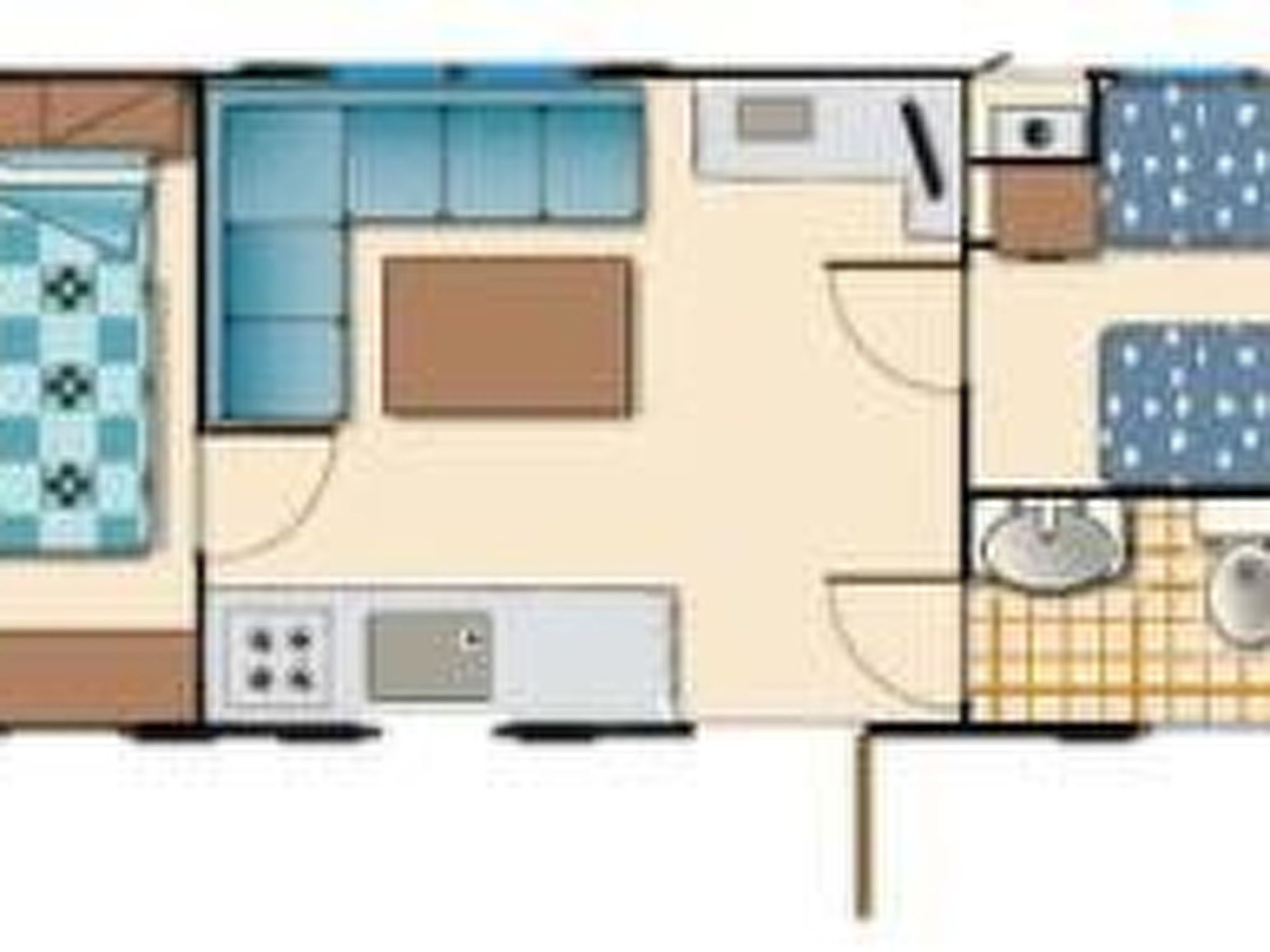 Mobilheim auf einem Campingplatz in der Nähe des Meeres und von Pisa-Inside