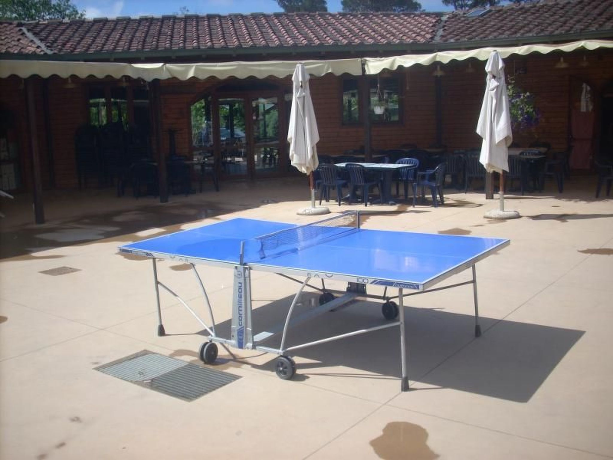 Mobilheim auf einem Campingplatz in der Nähe des Meeres, Pisa,-Draußen