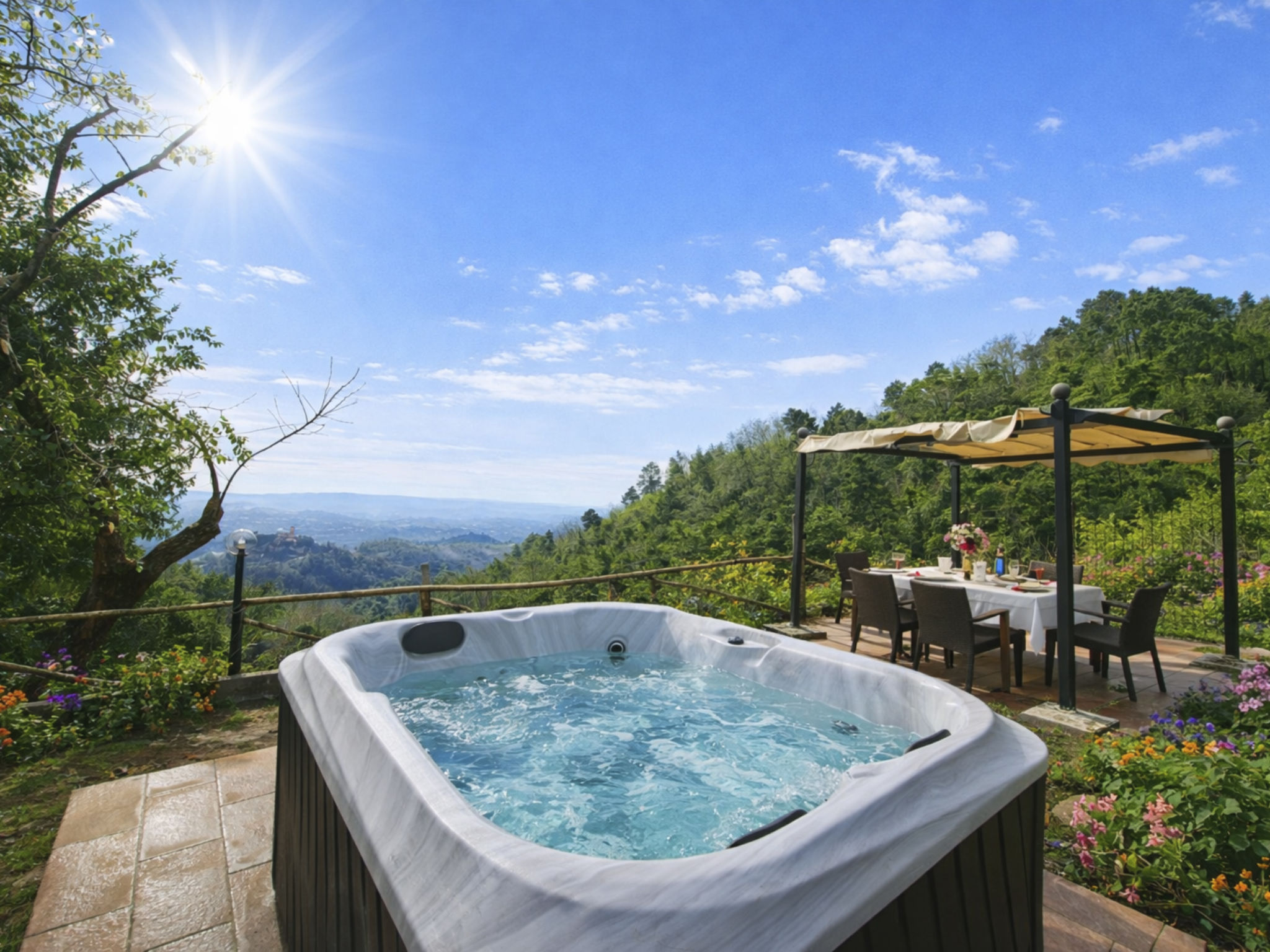 Vakantiehuis met omheinde tuin in Montecatini Terme (Italië) 1 hond is welkom