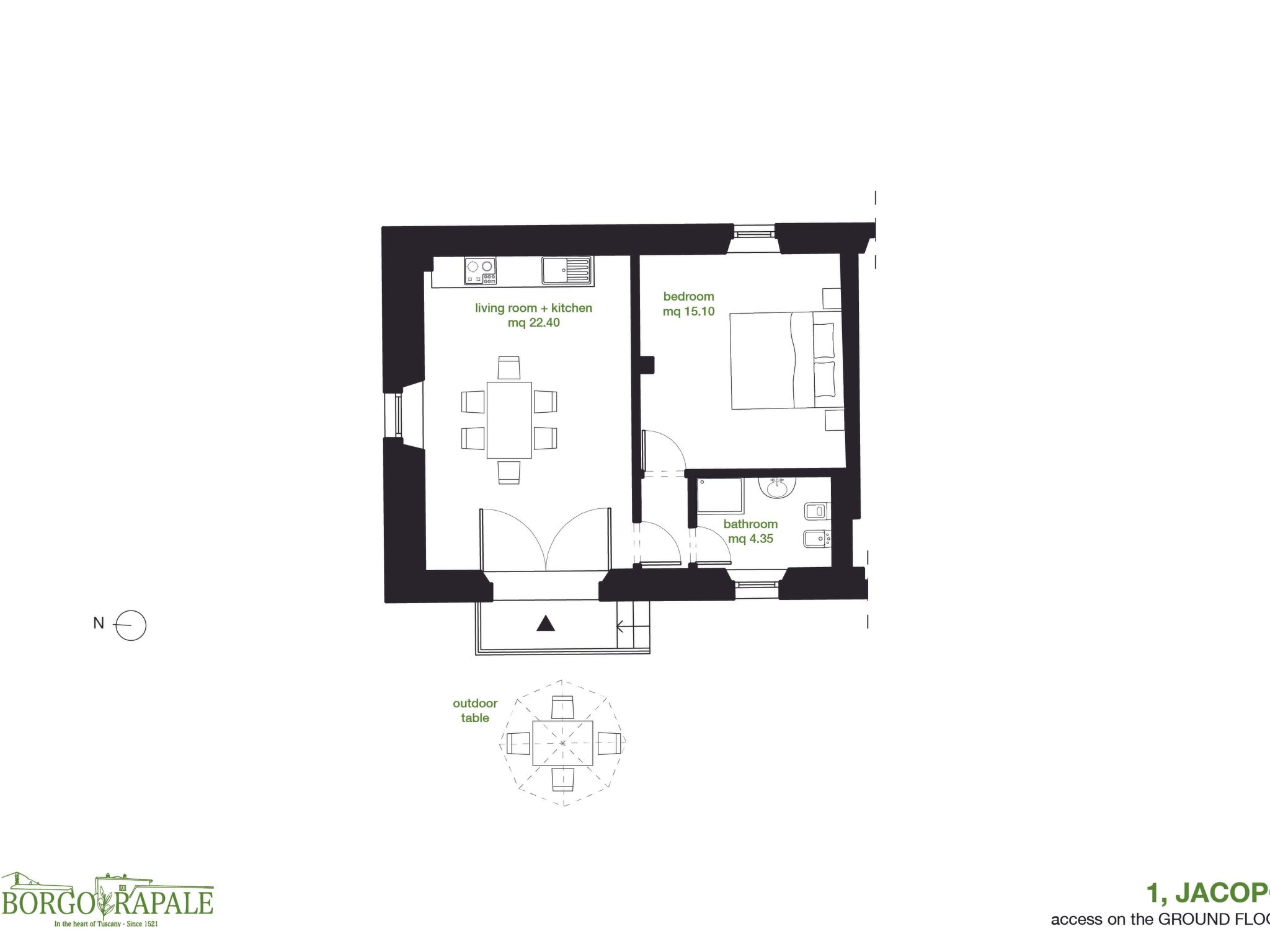 Jacopo' Wohnung mit Gemeinschaftspool-Image-tags.info