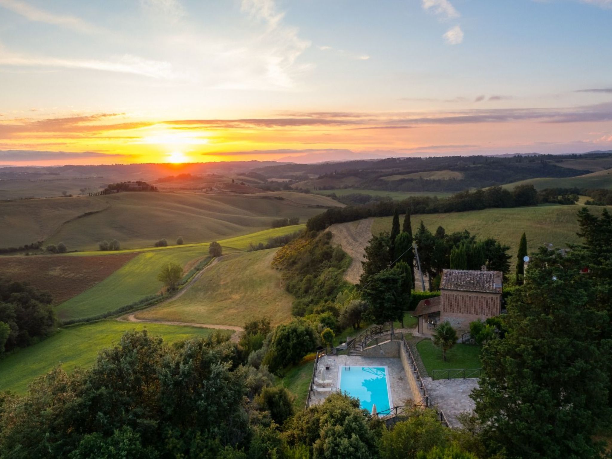 Vakantiehuis met privé zwembad in Volterra (Italië) voor 2 personen