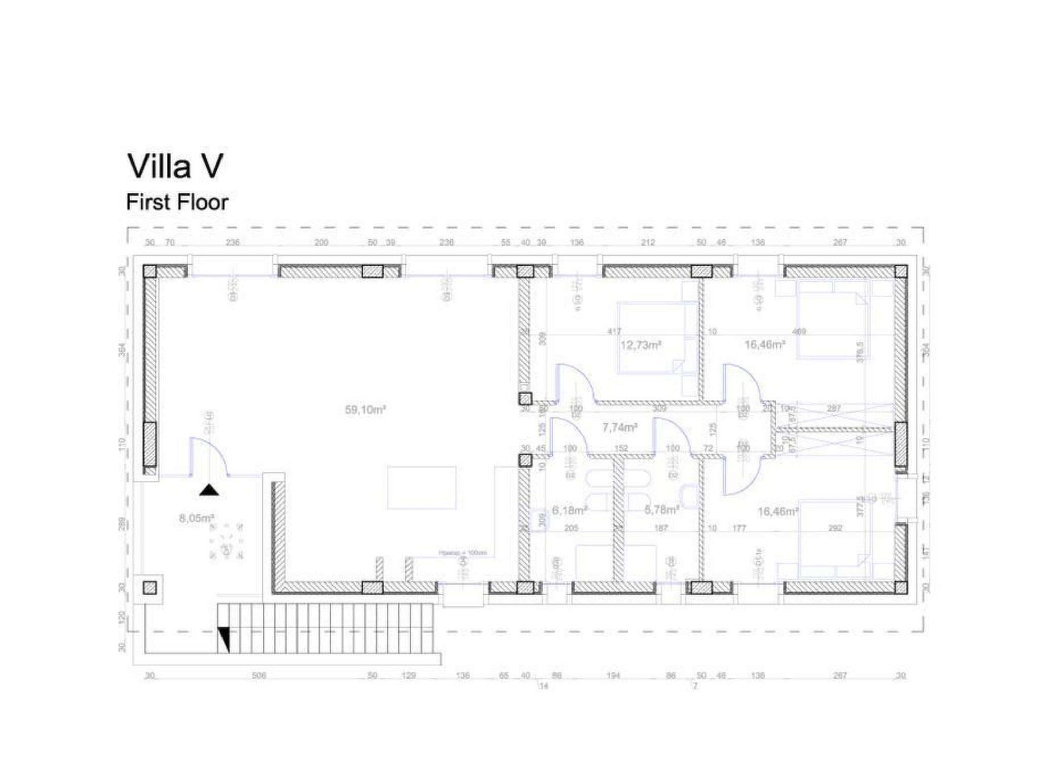 "Villa V Volterra"-Binnen