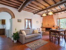 Rustiek landhuis met privézwembad tussen de wijngaarden bij San Gimignano - thumbnail 6