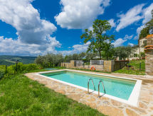 Rustiek appartement op Toscaans wijngoed met zwembad bij Greve in Chianti - thumbnail 1