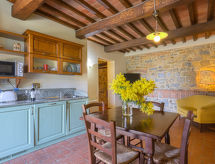 Romantisch Toscaans appartement in eeuwenoud landhuis bij San Donato in Poggio - thumbnail 6