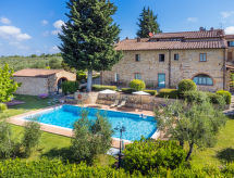 Romantisch Toscaans appartement in eeuwenoud landhuis bij San Donato in Poggio - thumbnail 1