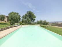 Historische villa met panoramisch uitzicht over de Val d'Orcia - thumbnail 6