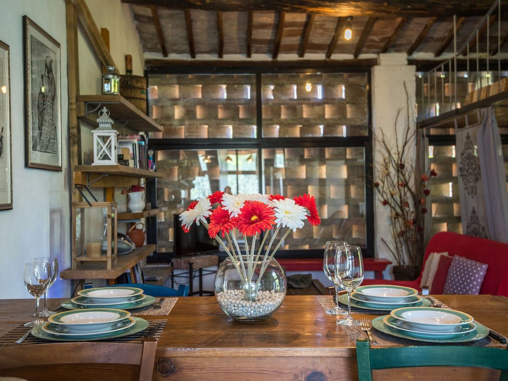 Wohnung La Capanna mit Garten und Pool-Drinnen