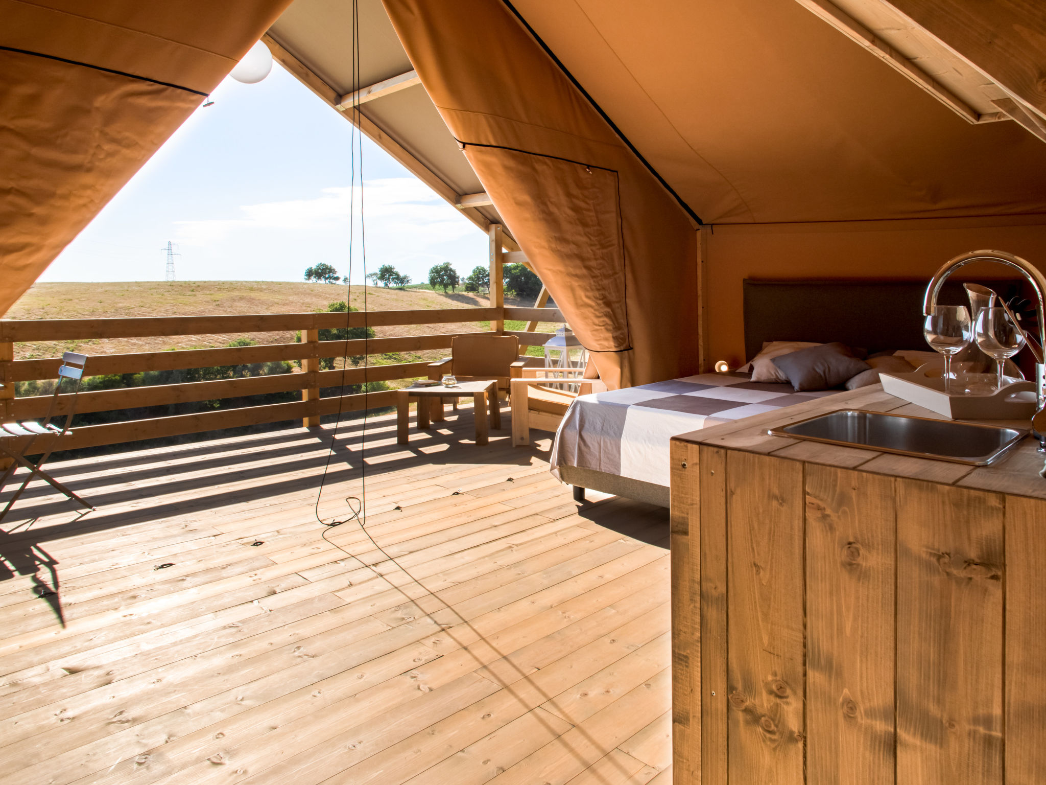 Glampingtent Minerva-Inside