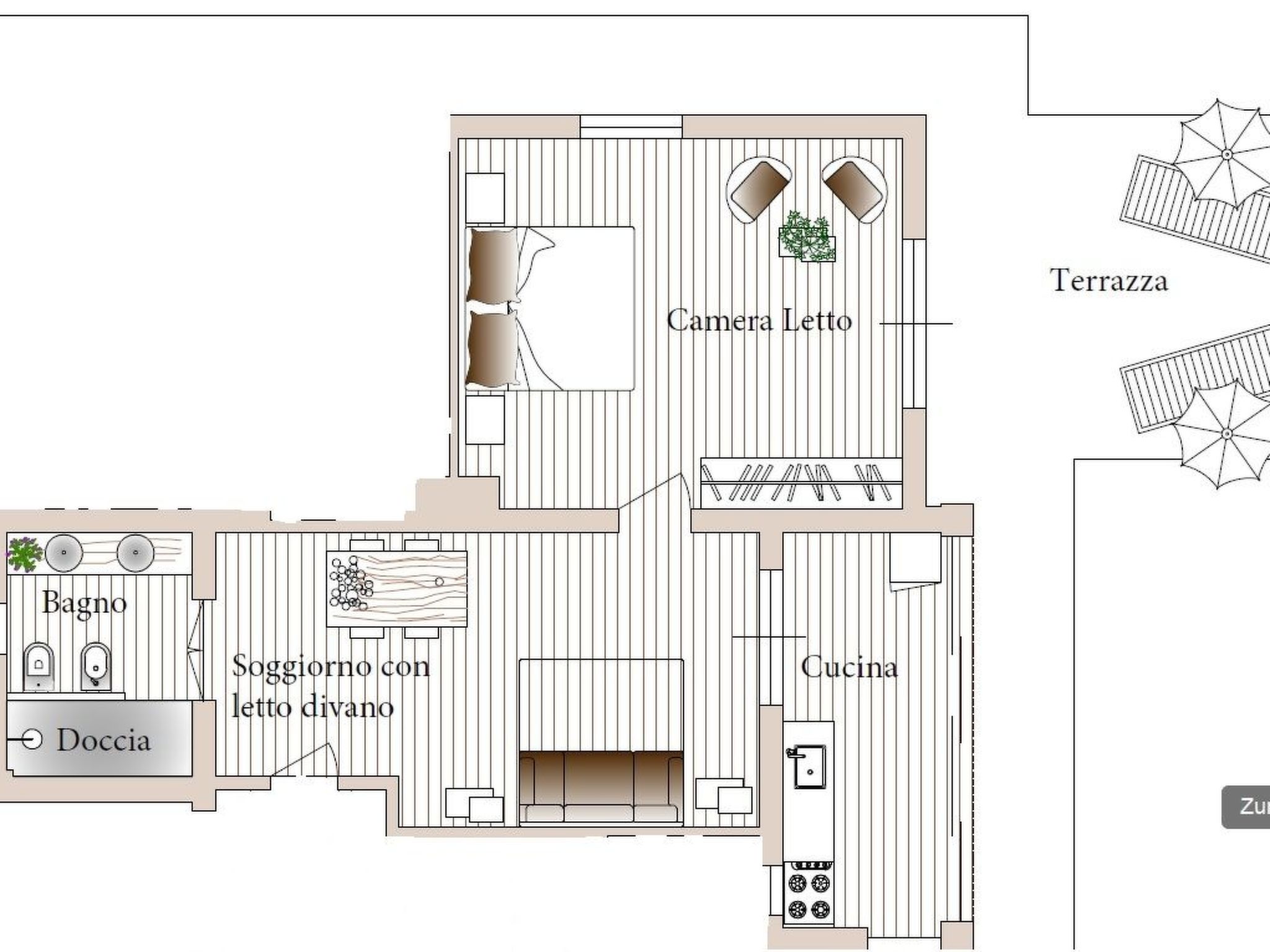 Wohnung mit Terrasse-Dedans